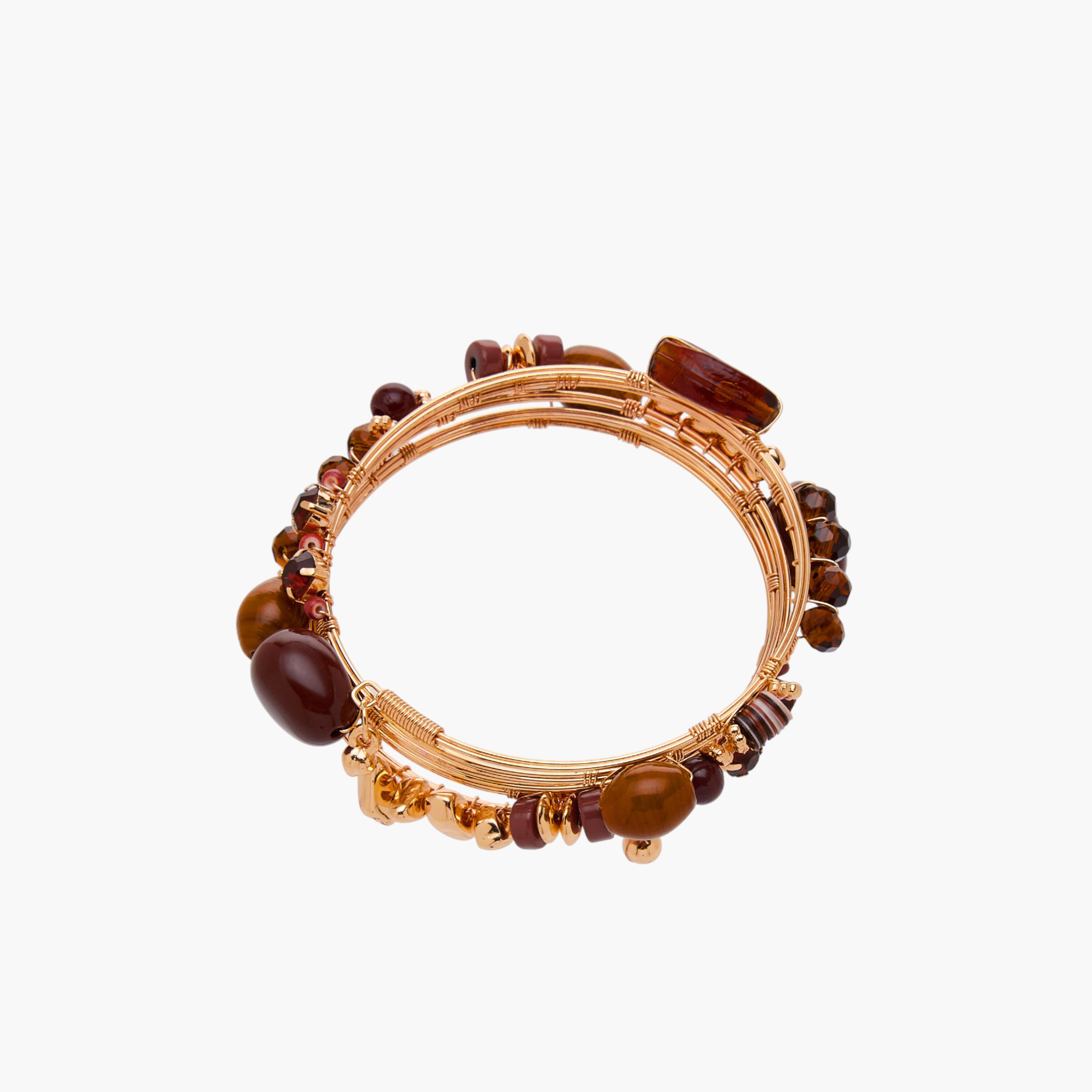 Metallic Embellished Coil Bracelet-women-watchesandjewellery-jewellery-banglesandbracelets-image-3