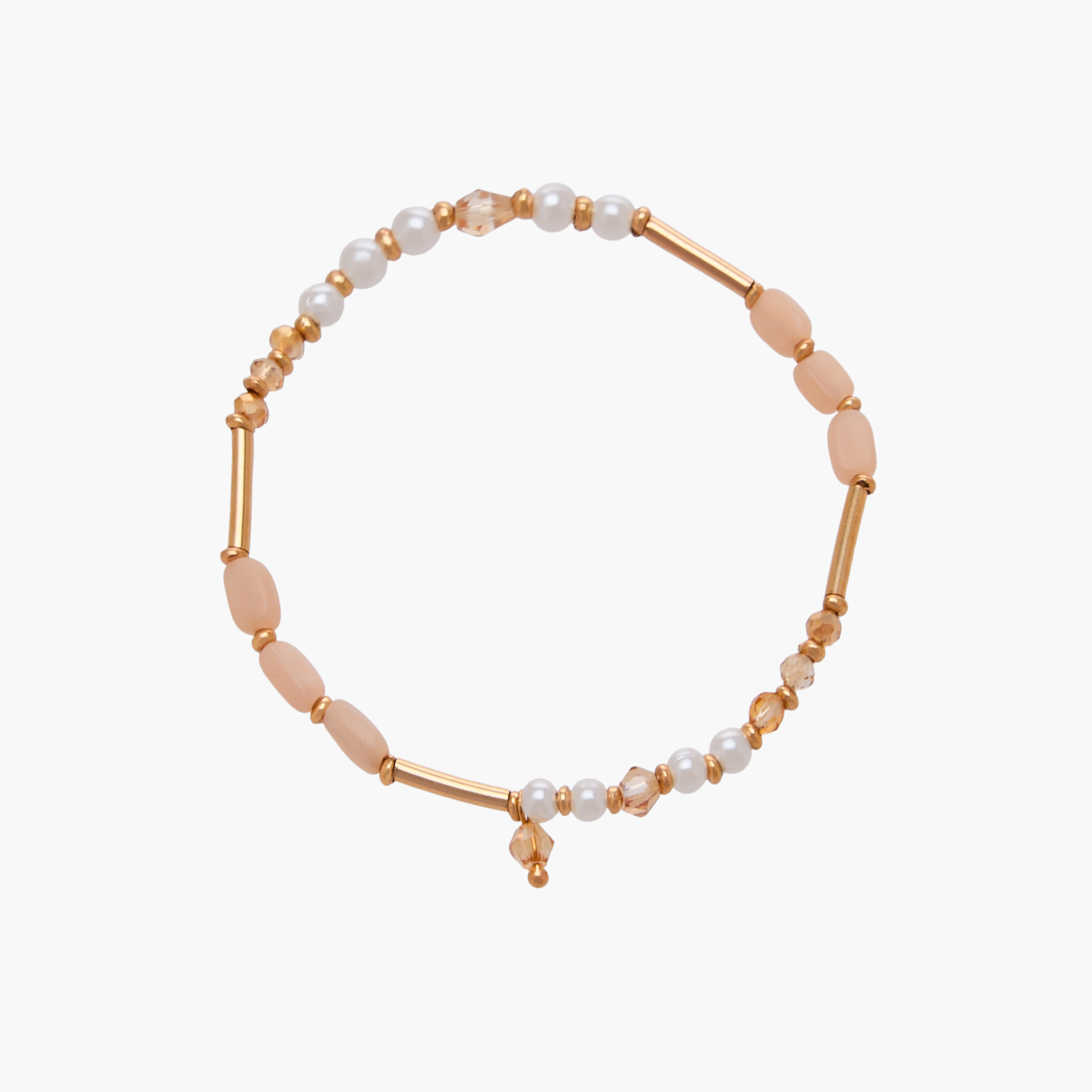Pack of 9 Gold Tone Beaded Stretch Bracelet-women-watchesandjewellery-jewellery-banglesandbracelets-image-13