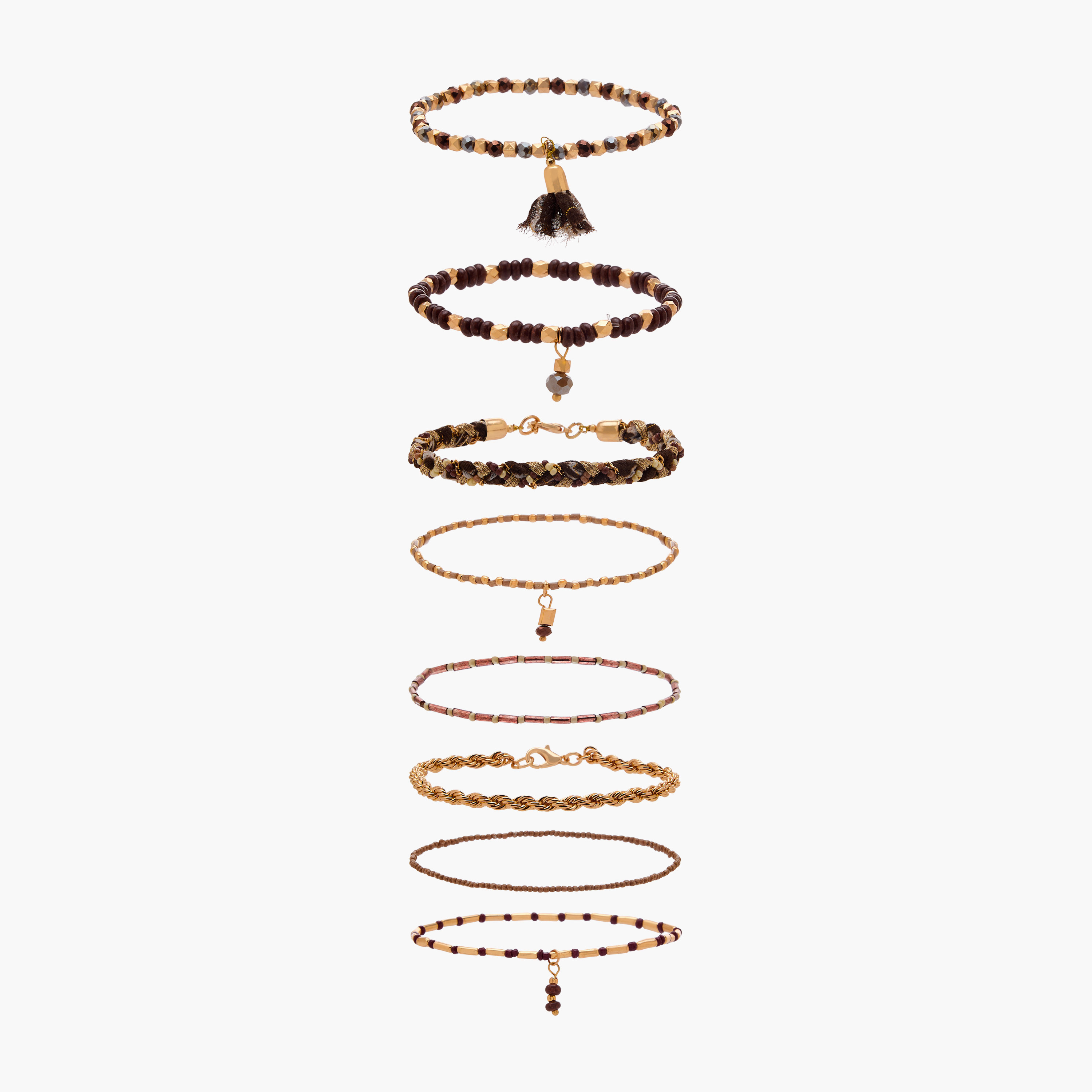 Pack of 8 Beaded Stretch Bracelet-women-watchesandjewellery-jewellery-banglesandbracelets-image-1
