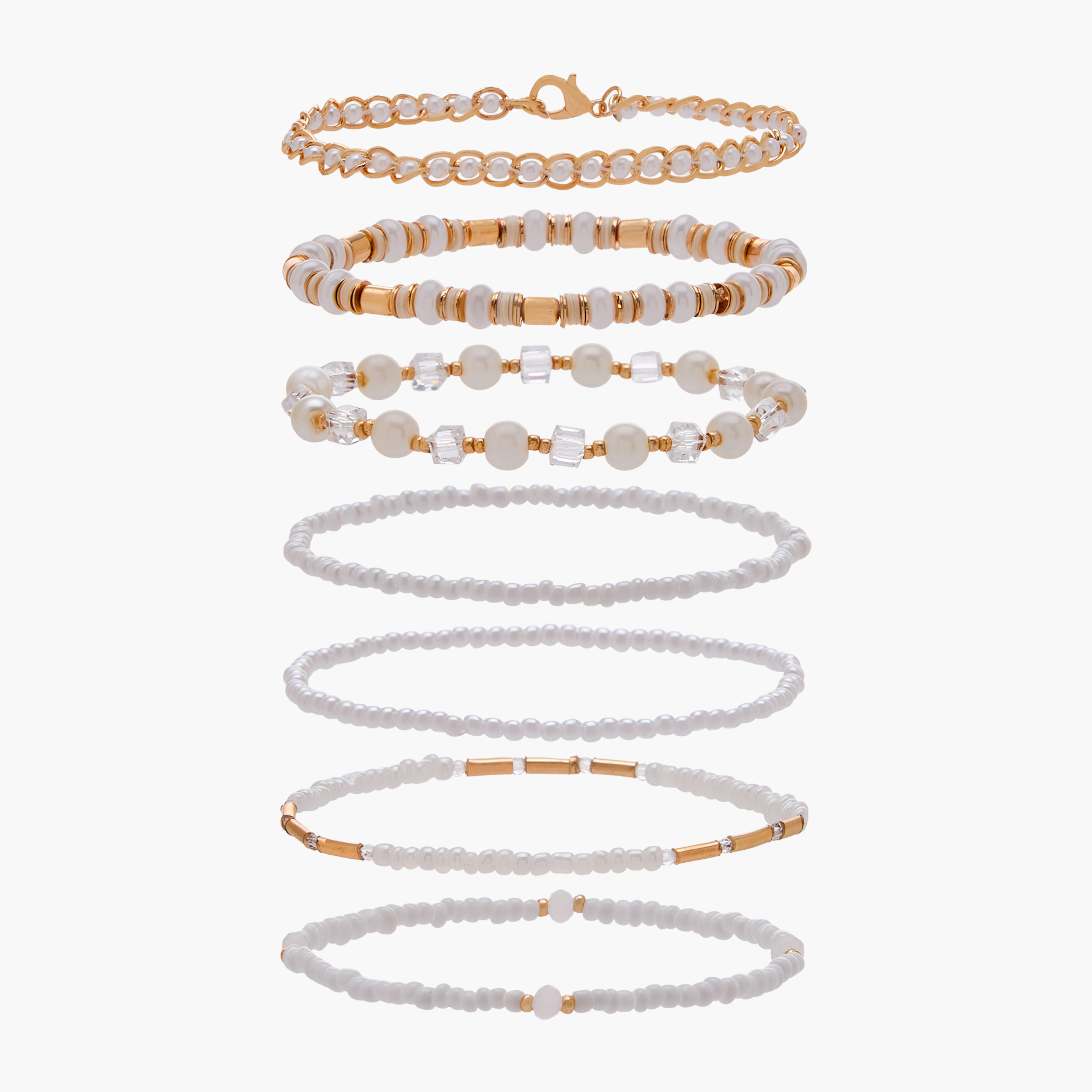 طقم من 7 - سوار خرز مطاطي-women-watchesandjewellery-jewellery-banglesandbracelets-image-1