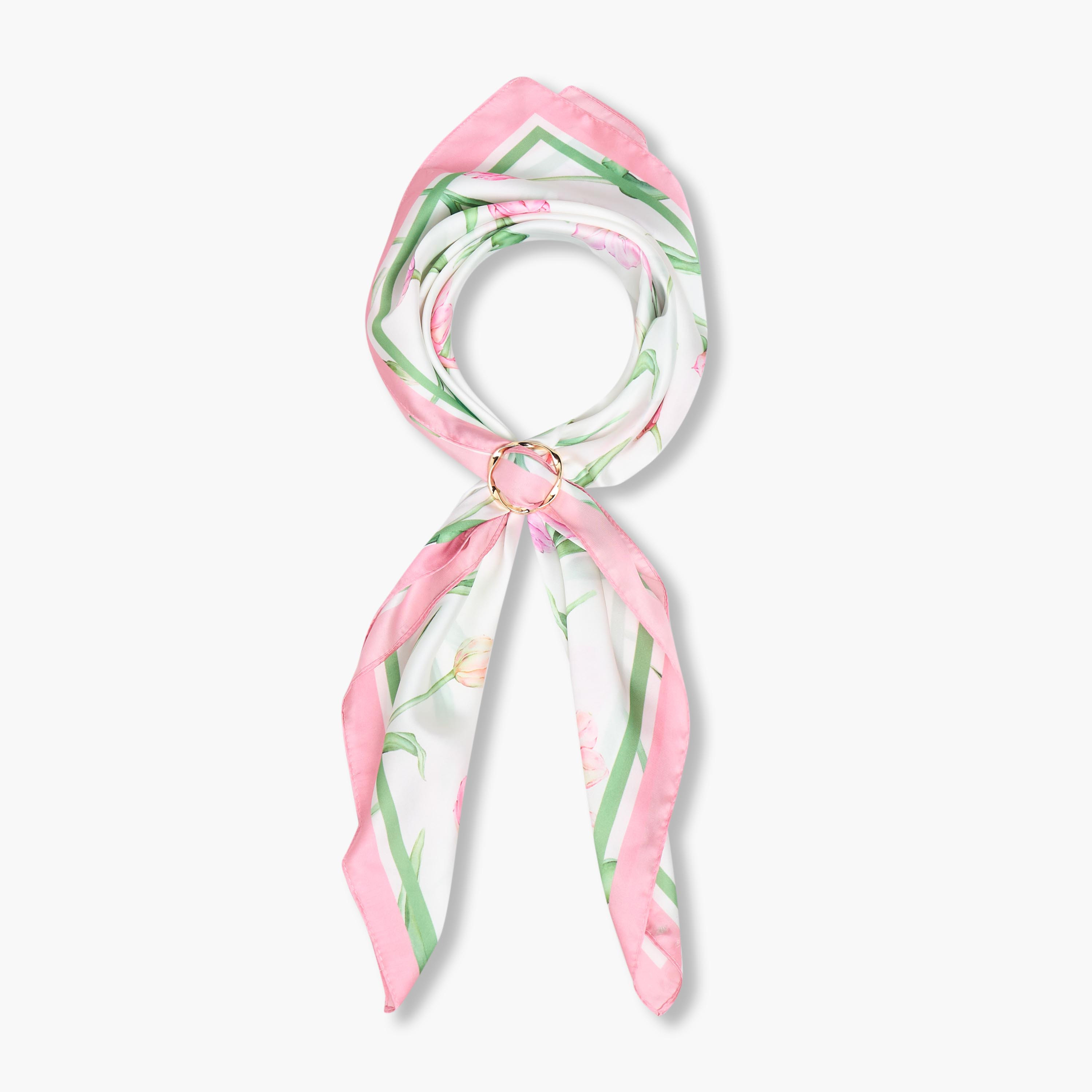 Scarf Square Satin Floral Print Multicolour-women-winterwear-scarves-image-3