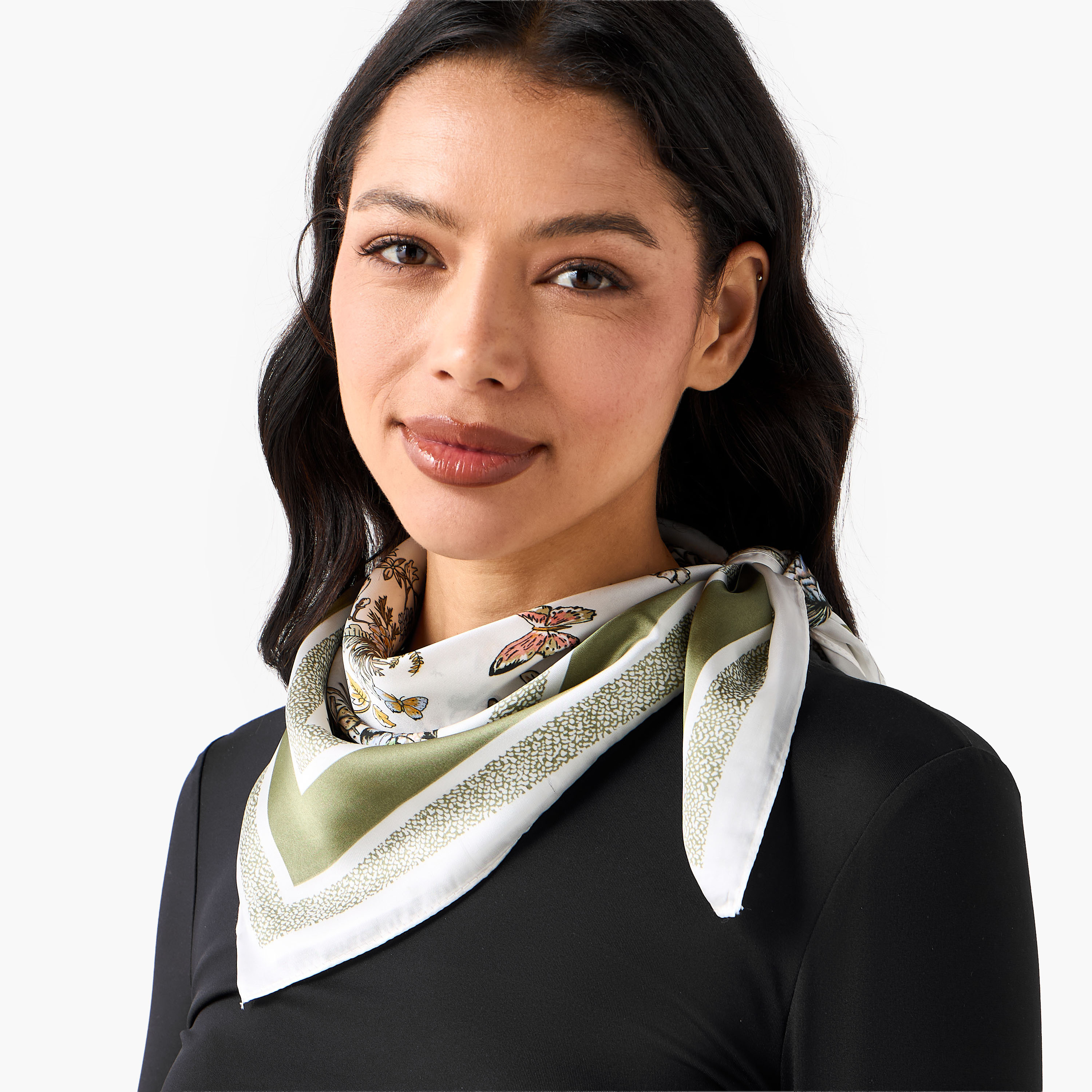Square Scarf Butterfly Print Satin-women-winterwear-scarves-image-2