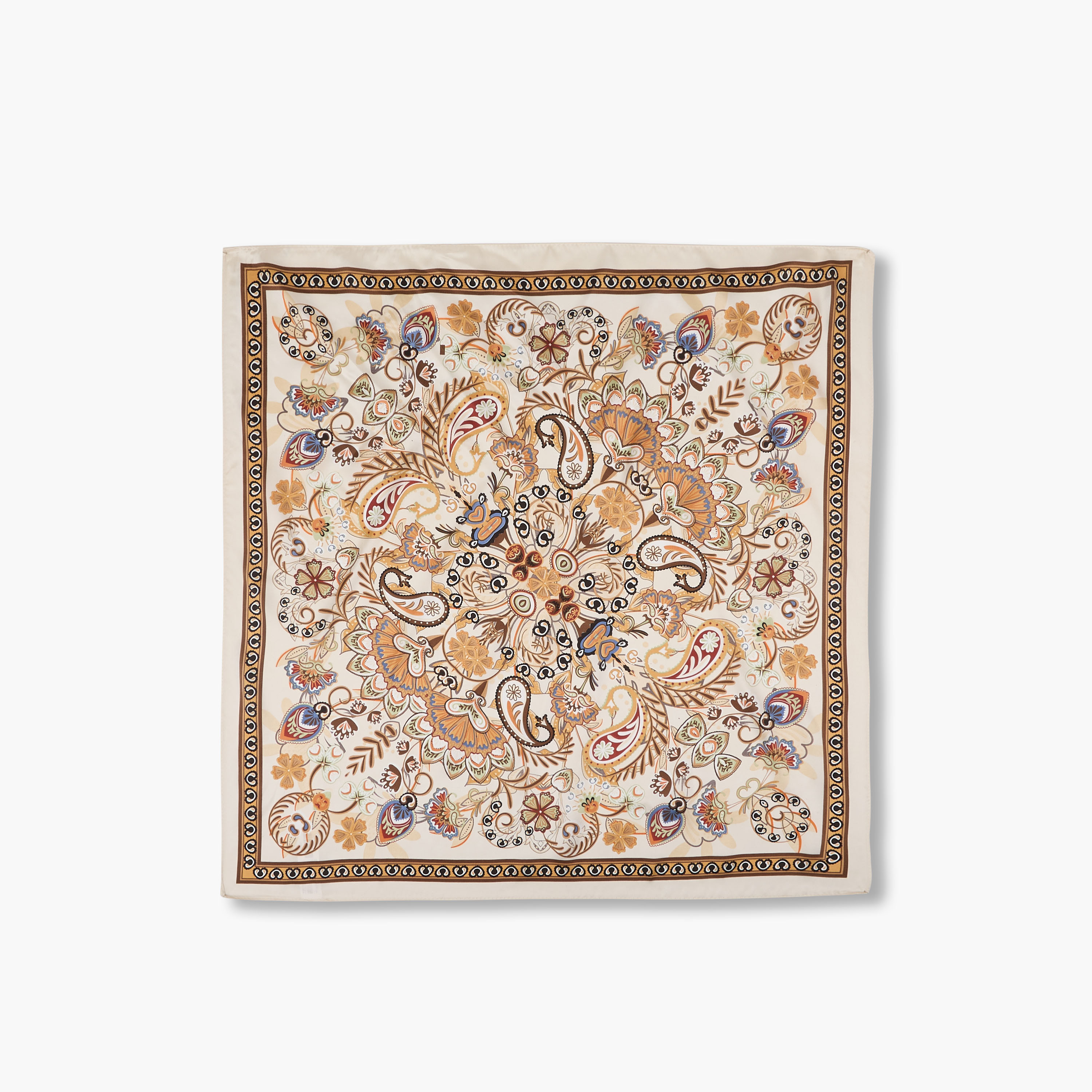 Scarf Square Paisley Print Satin Multicolour-women-winterwear-scarves-image-1