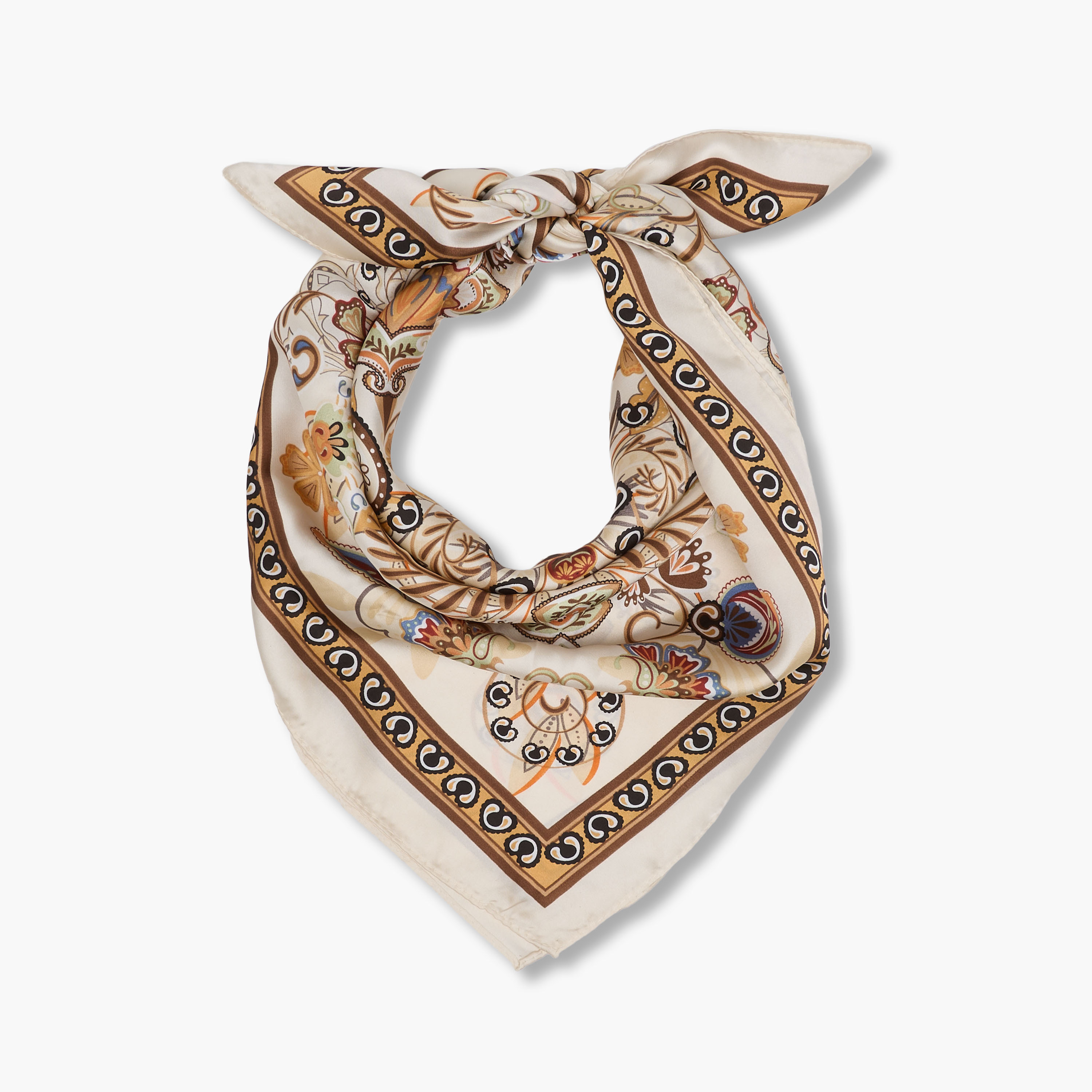 Scarf Square Paisley Print Satin Multicolour-women-winterwear-scarves-image-3