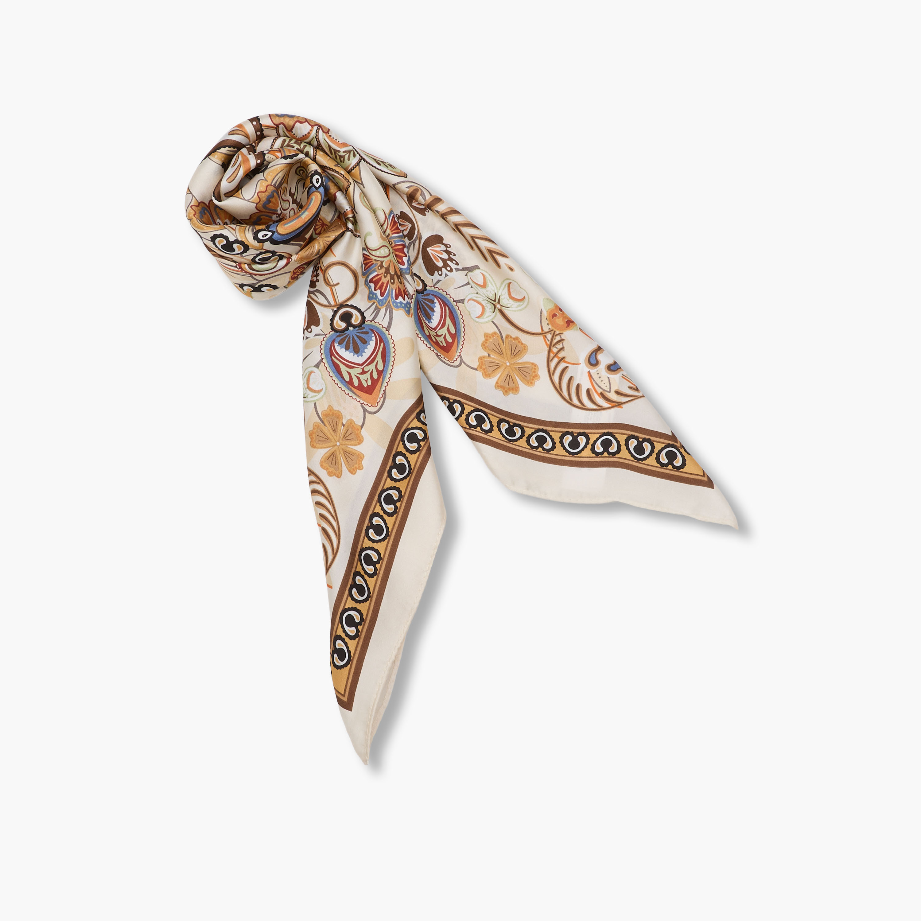 Scarf Square Paisley Print Satin Multicolour-women-winterwear-scarves-image-4