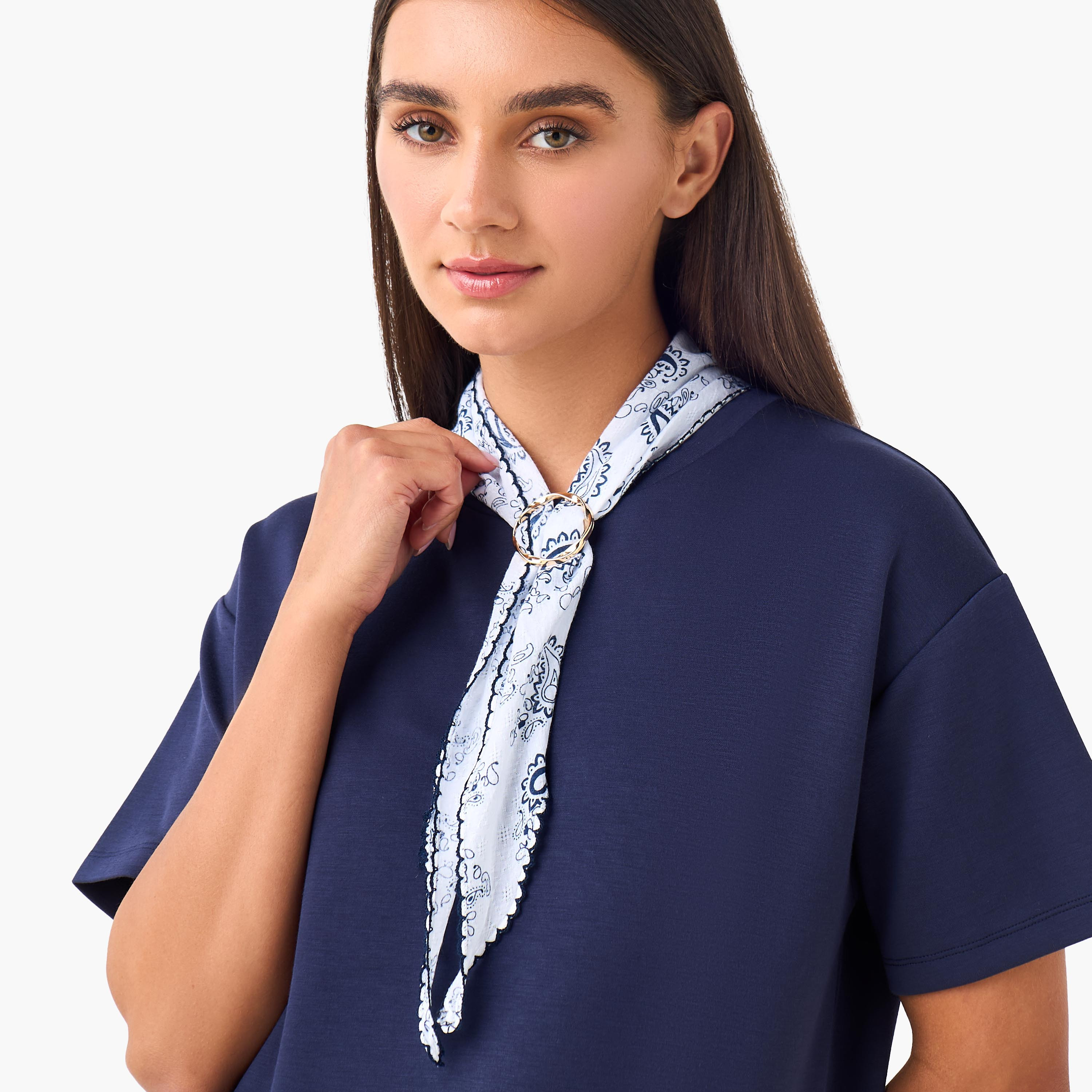 Bandana Paisley Print White-women-winterwear-scarves-image-2
