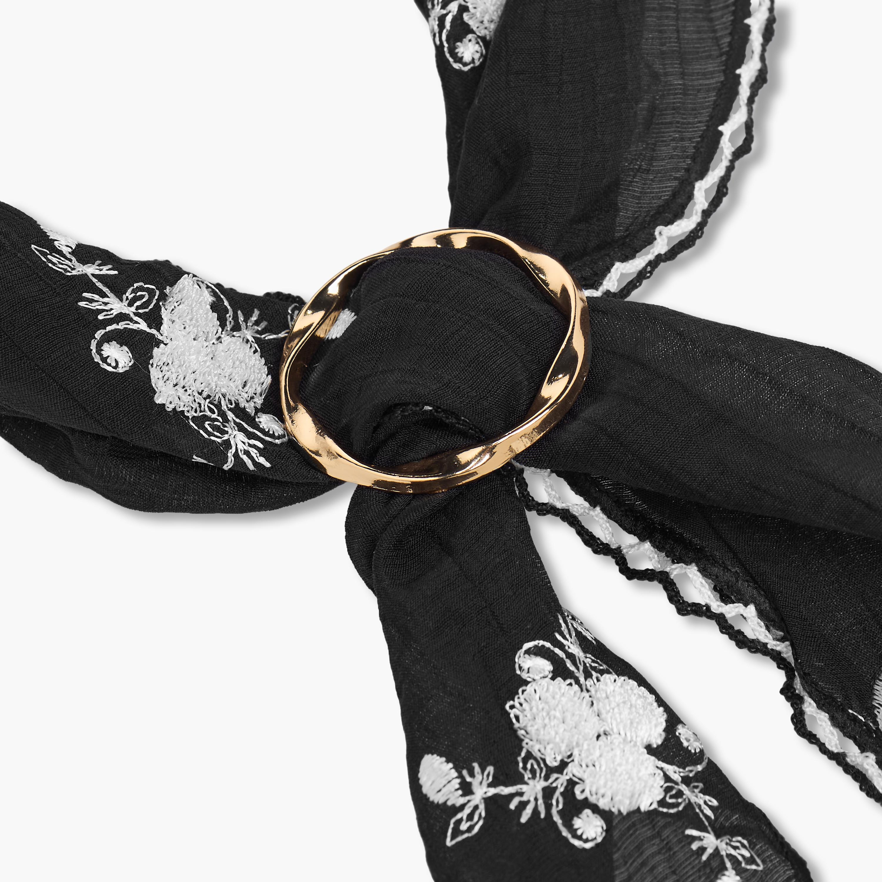 Bandana Floral Embroidered Black-women-winterwear-scarves-image-4
