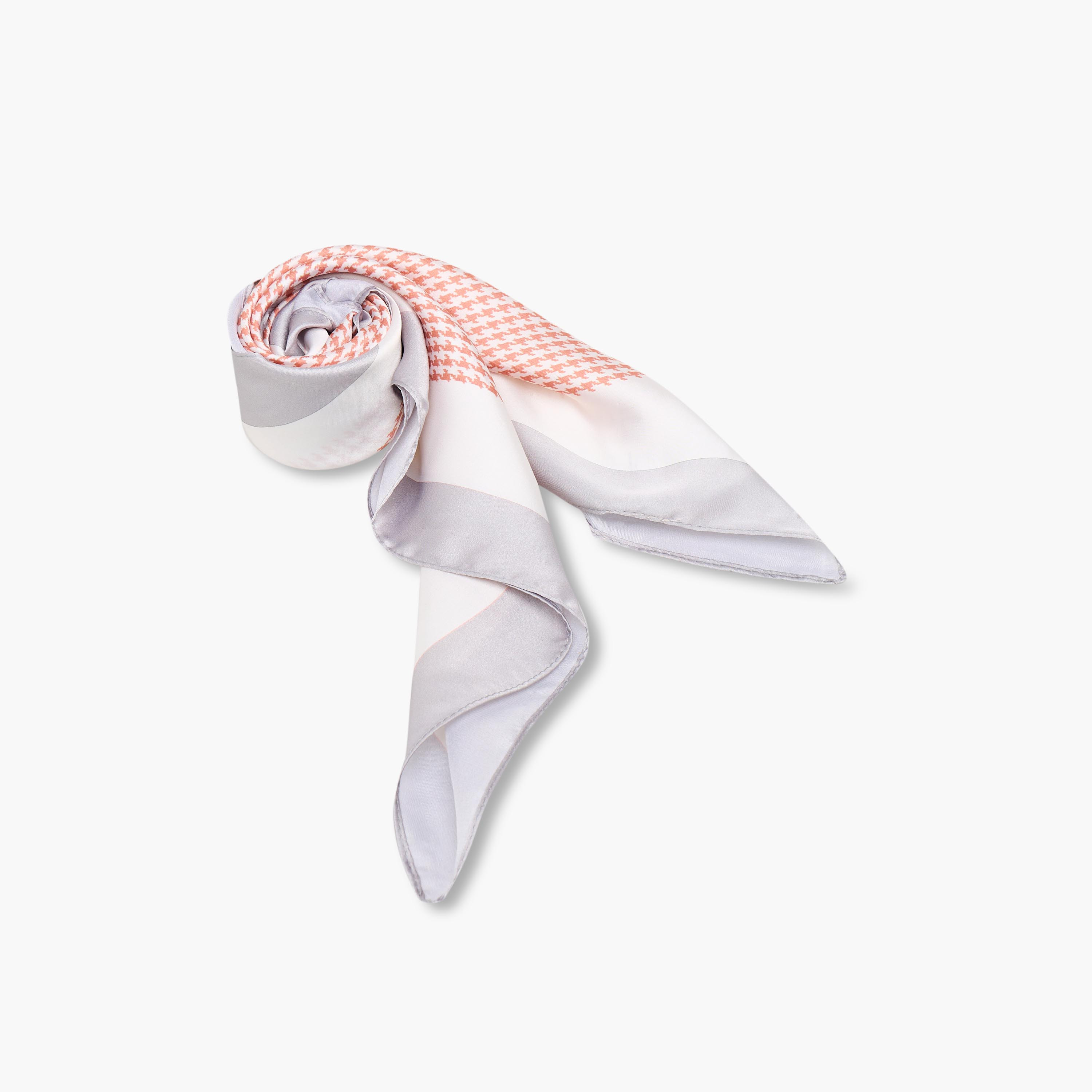 Scarf Square Satin Houndstooth Print Multicolour-women-winterwear-scarves-image-4