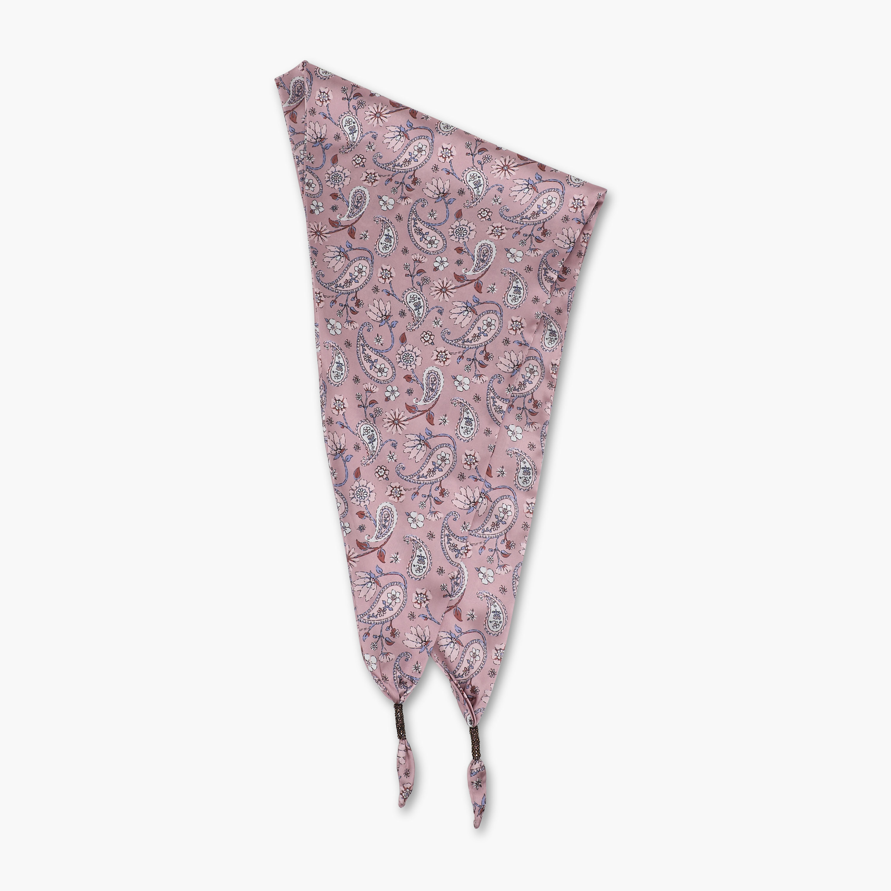 Scarf Triangle Paisley Print Satin Multicolour-women-winterwear-scarves-image-3