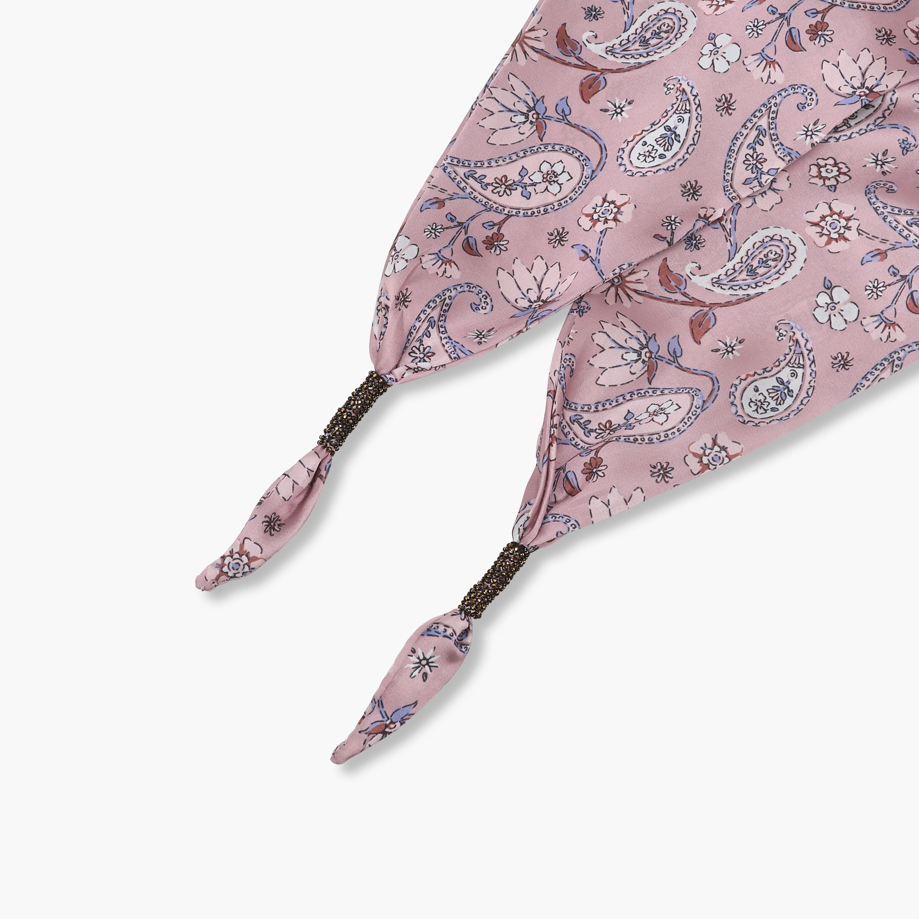 Scarf Triangle Paisley Print Satin Multicolour-women-winterwear-scarves-image-4