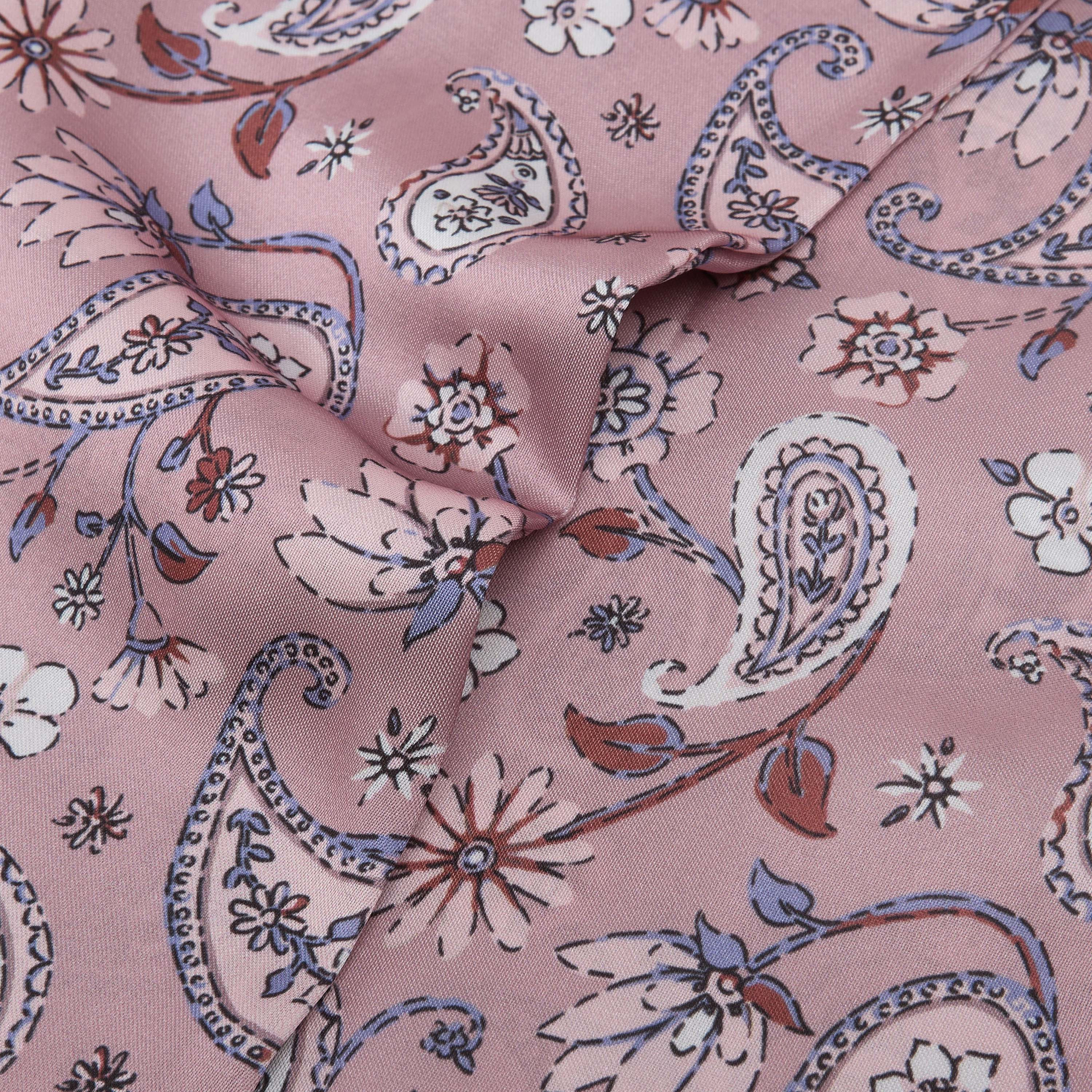 Scarf Triangle Paisley Print Satin Multicolour-women-winterwear-scarves-image-5