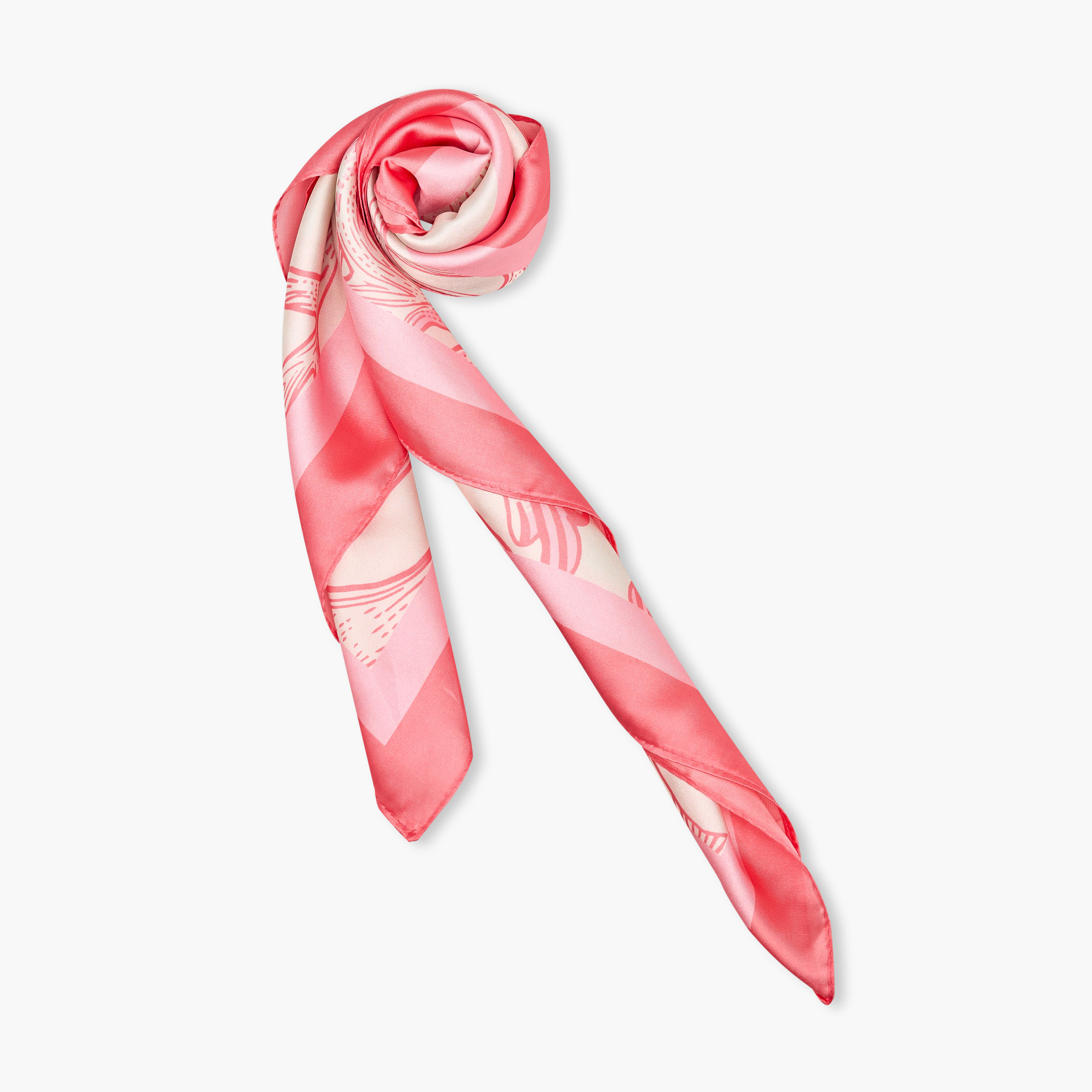 Scarf Square Satin Coral Print-women-clothingaccessories-scarves-image-3