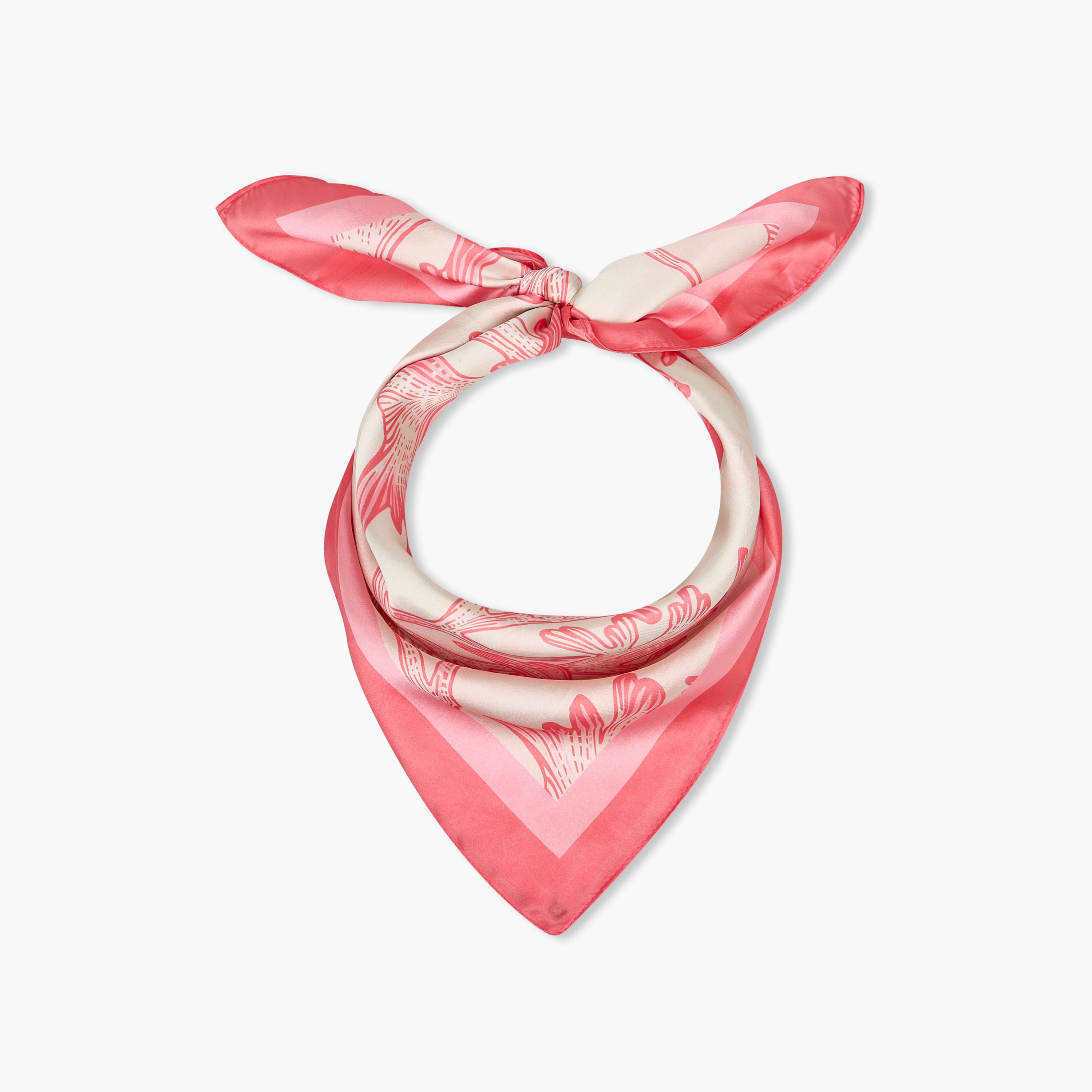 Scarf Square Satin Coral Print-women-clothingaccessories-scarves-image-4