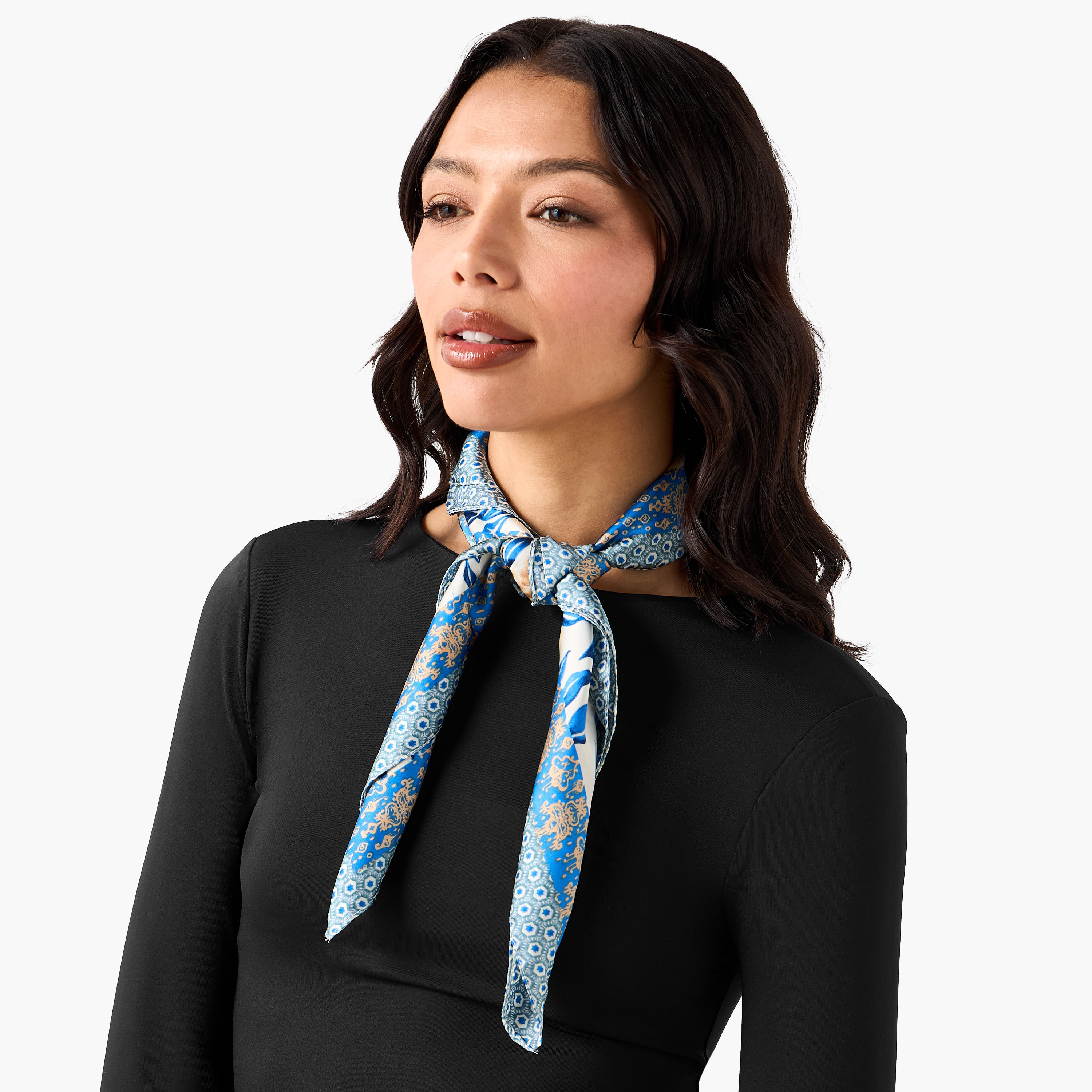 Satin Square Scarf with Floral Print-women-winterwear-scarves-image-2