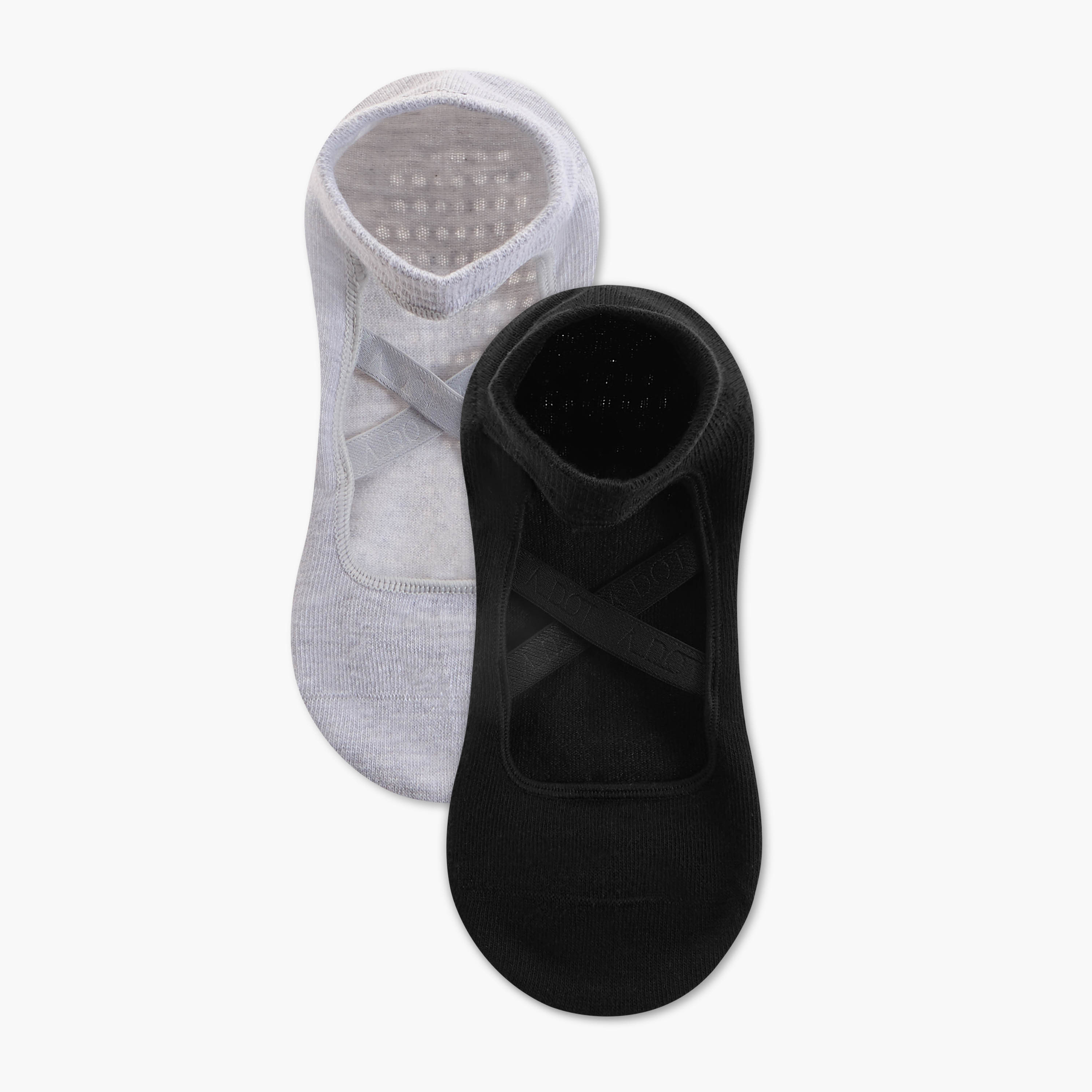 Pack of 2 Yoga Footie Cotton Socks-women-socksandstockings-image-1