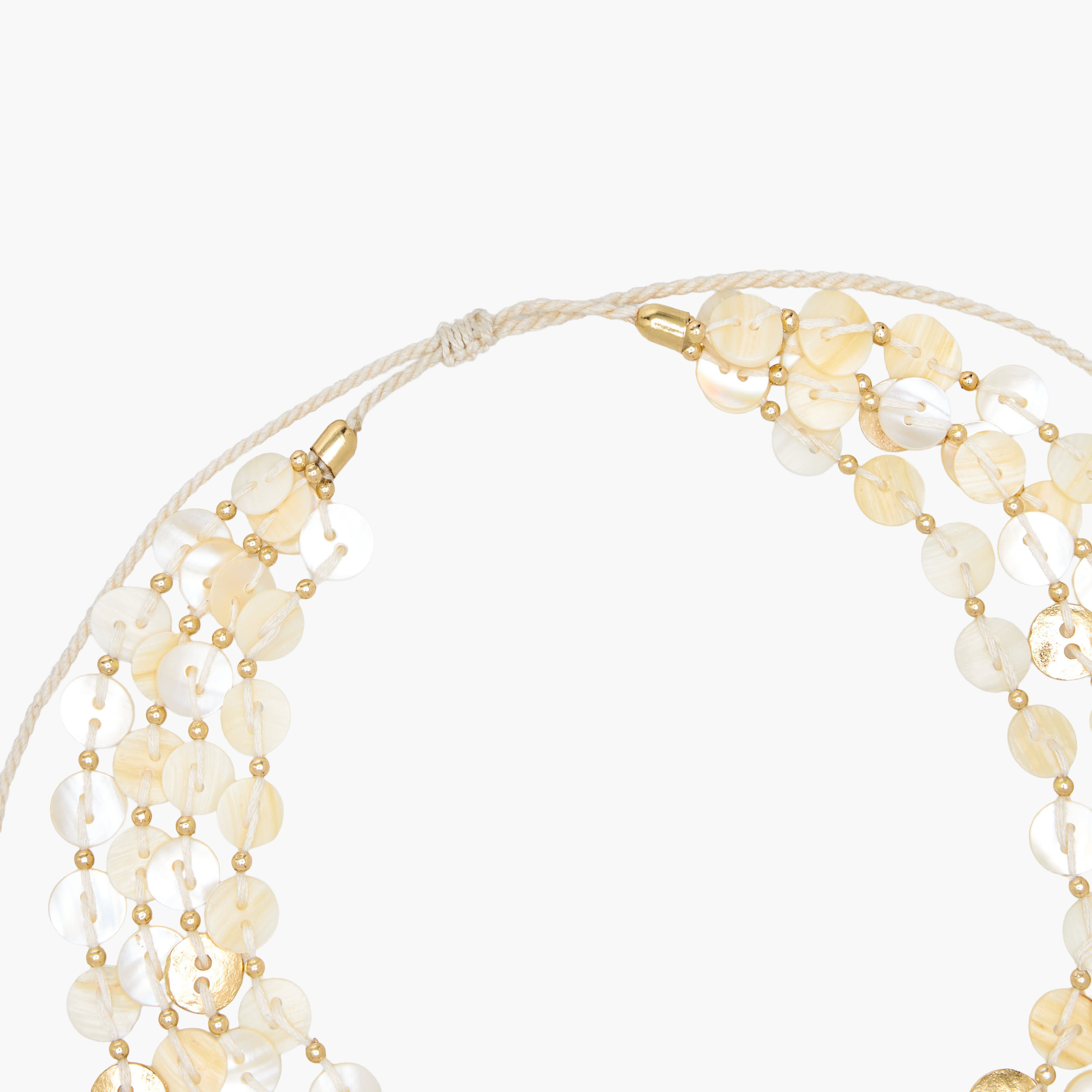 Shell Layered Necklace with Slider Closure-women-watchesandjewellery-jewellery-necklacesandpendants-image-4
