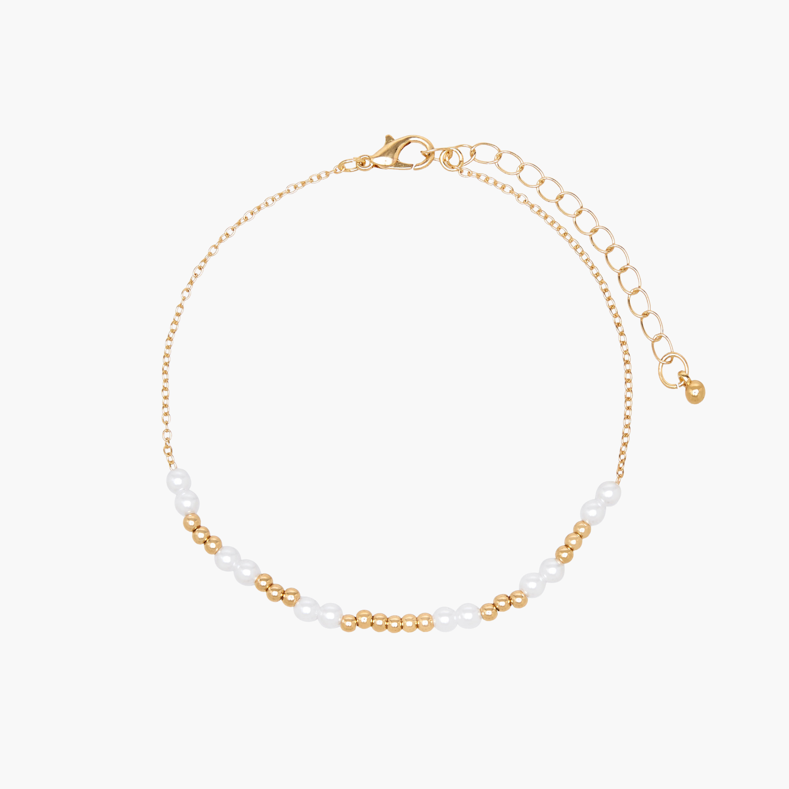 طقم من 3 - خلخال مزين بلون ذهبي-women-watchesandjewellery-jewellery-anklets-image-3