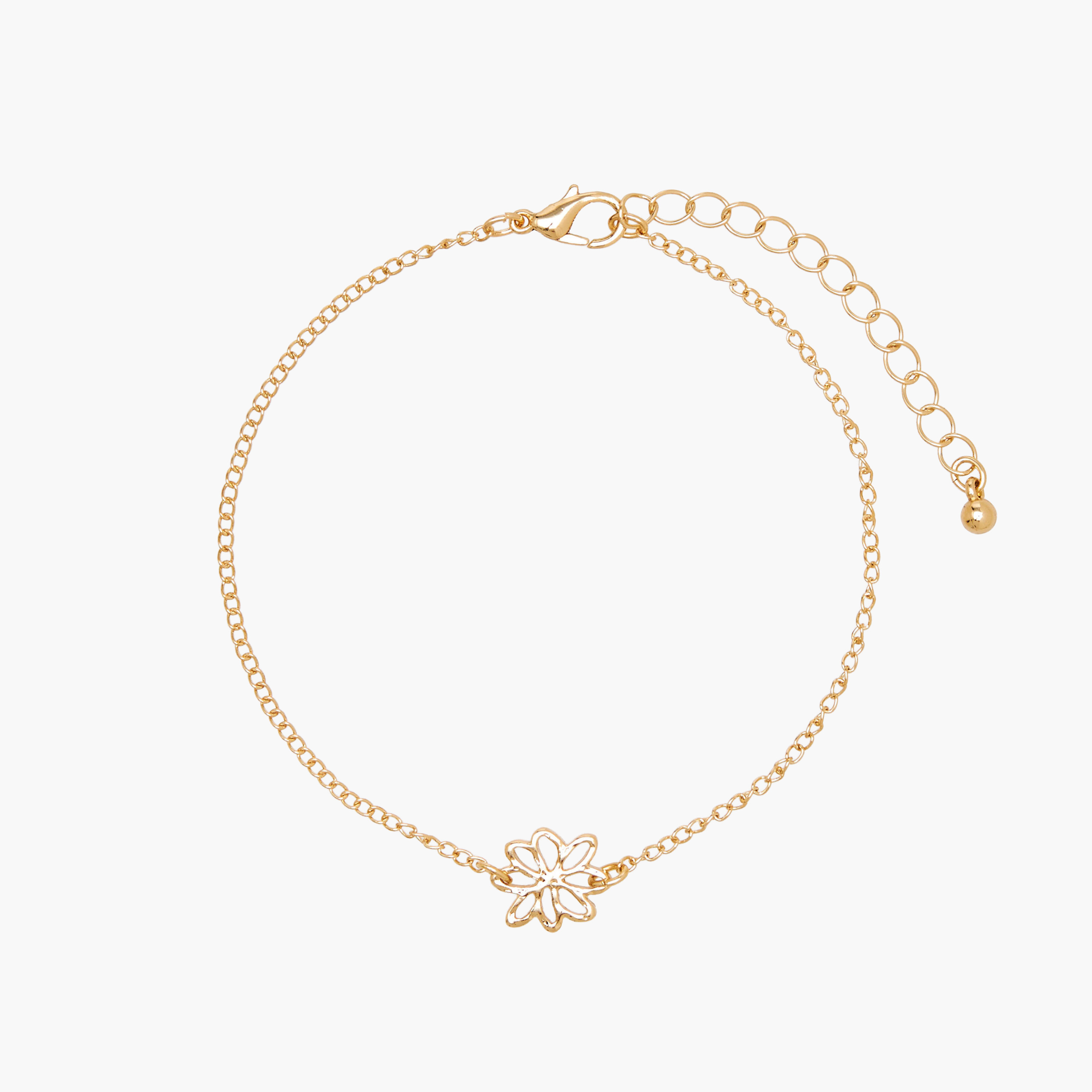 طقم من 3 - خلخال مزين بلون ذهبي-women-watchesandjewellery-jewellery-anklets-image-4