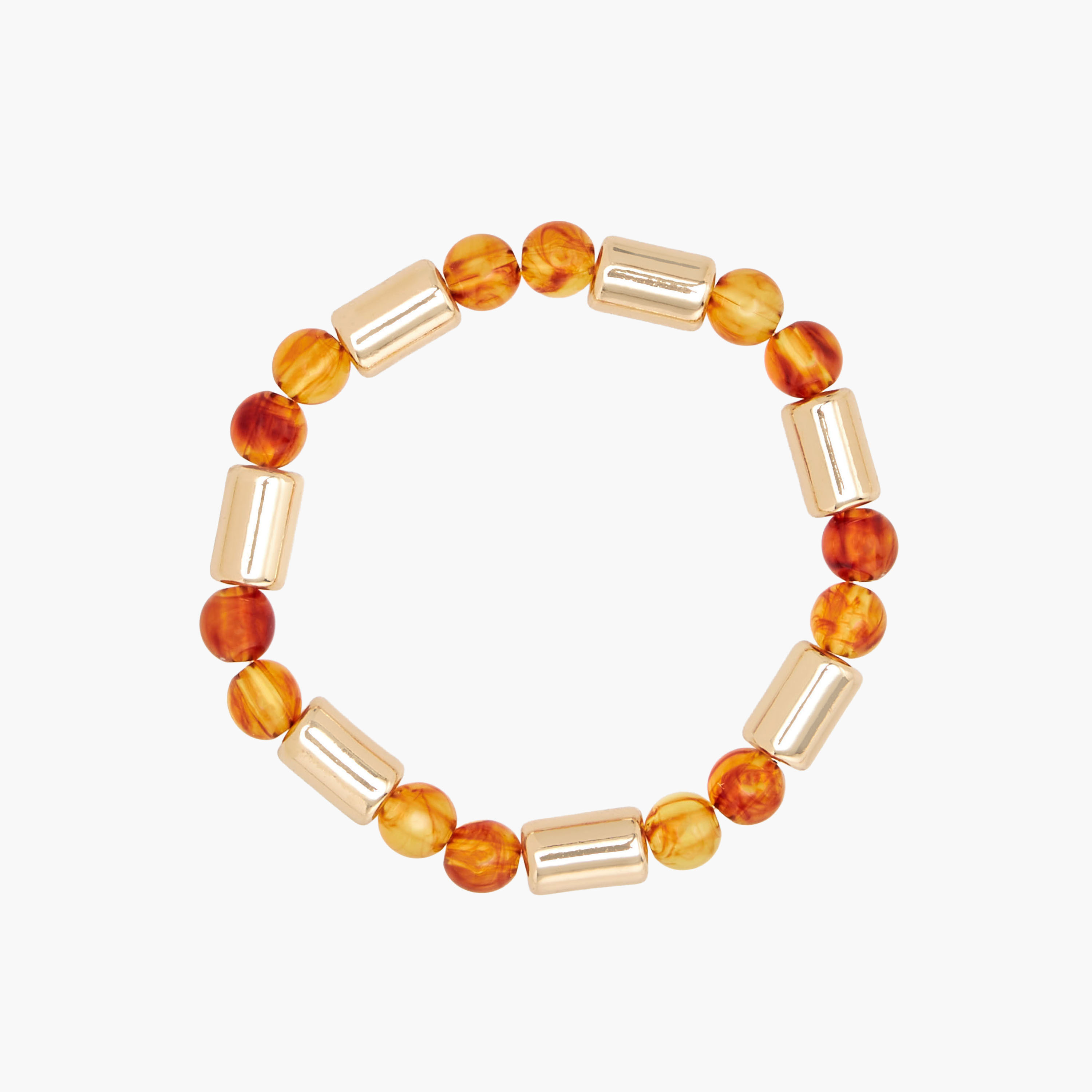 طقم من 3 - سوار خرز مطاطي بلون ذهبي-women-watchesandjewellery-jewellery-banglesandbracelets-image-8