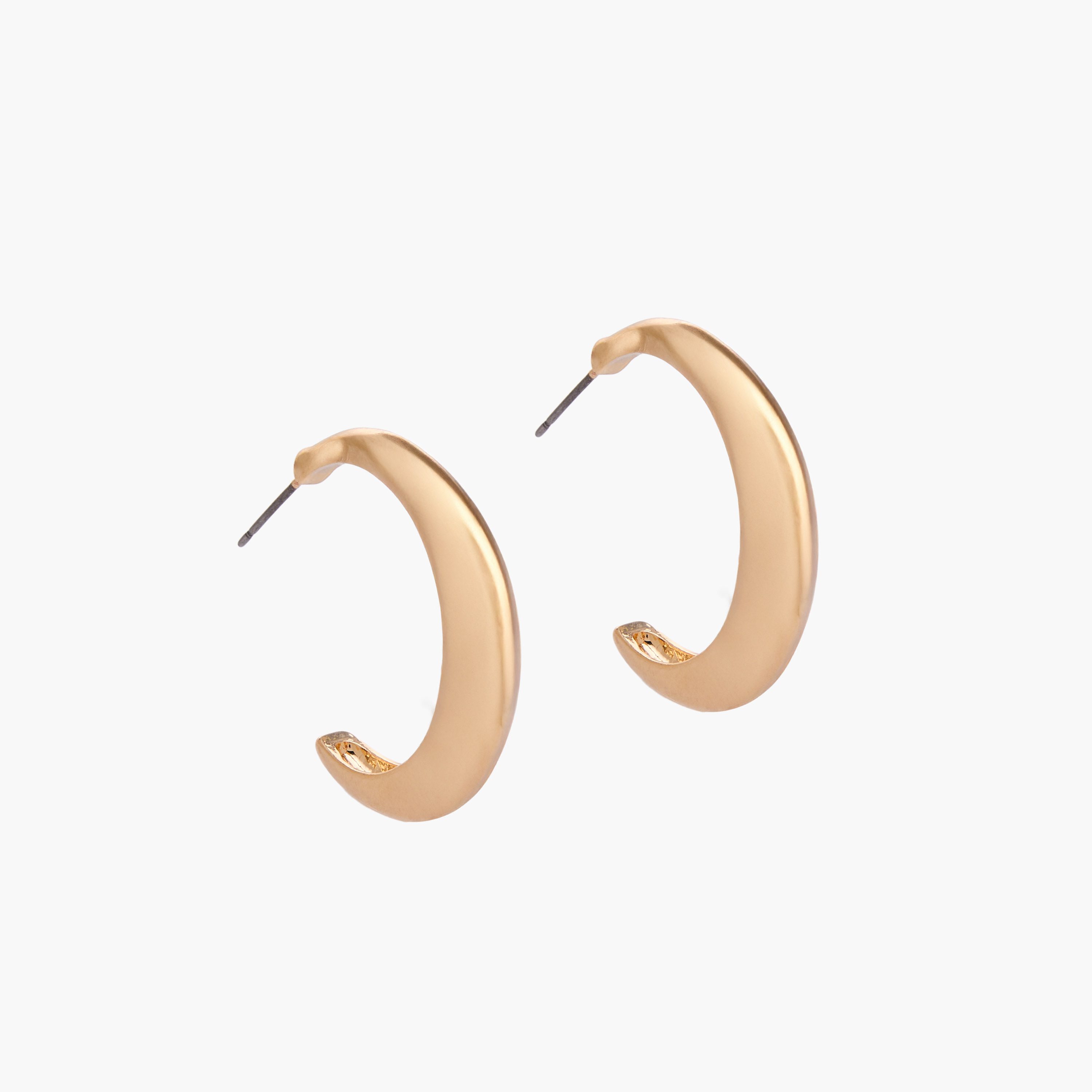 Gold Tone Hoop Earrings with Pushback Closure-women-watchesandjewellery-jewellery-earrings-image-3