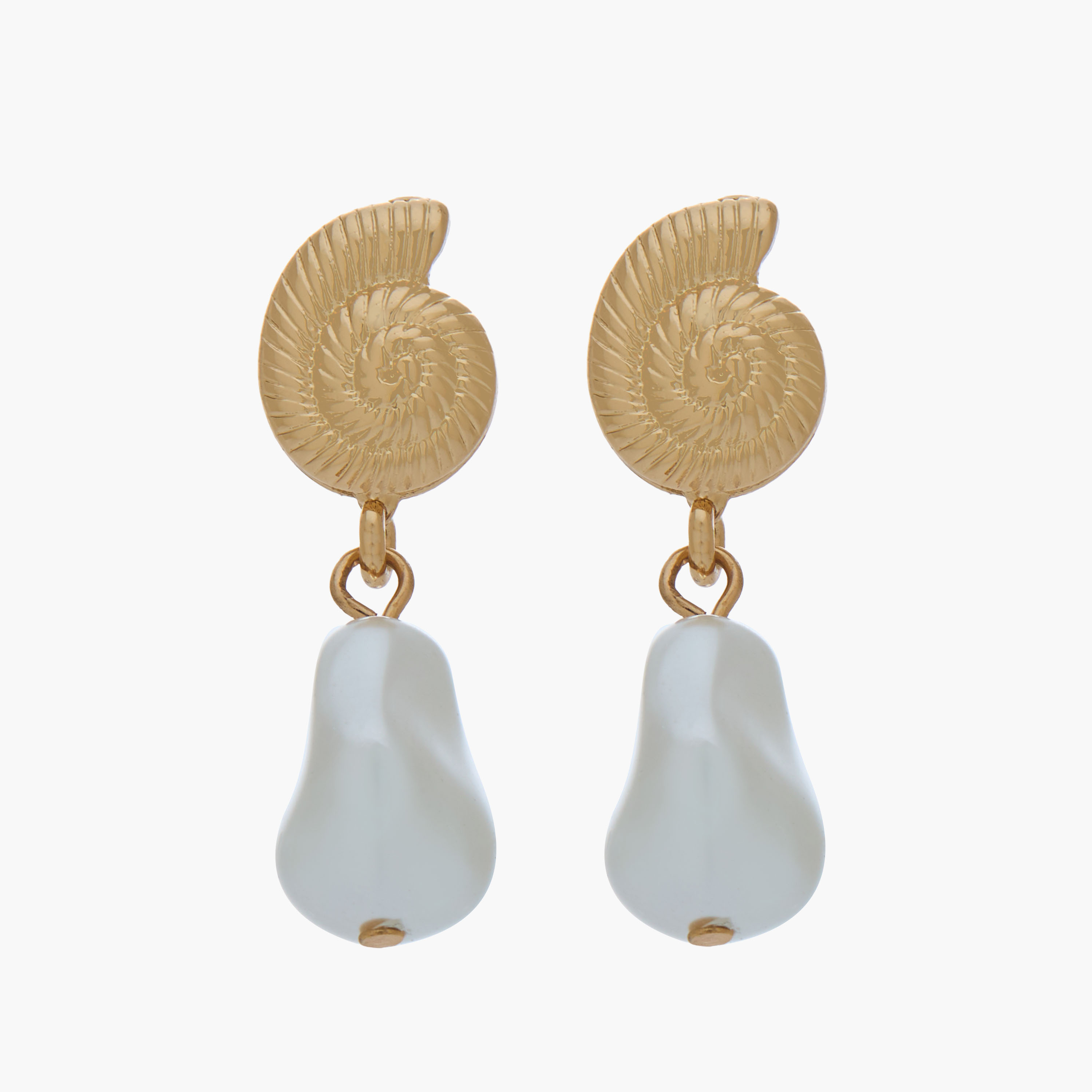 Pearl Drop Earrings with Pushback Closure-women-watchesandjewellery-jewellery-earrings-image-1