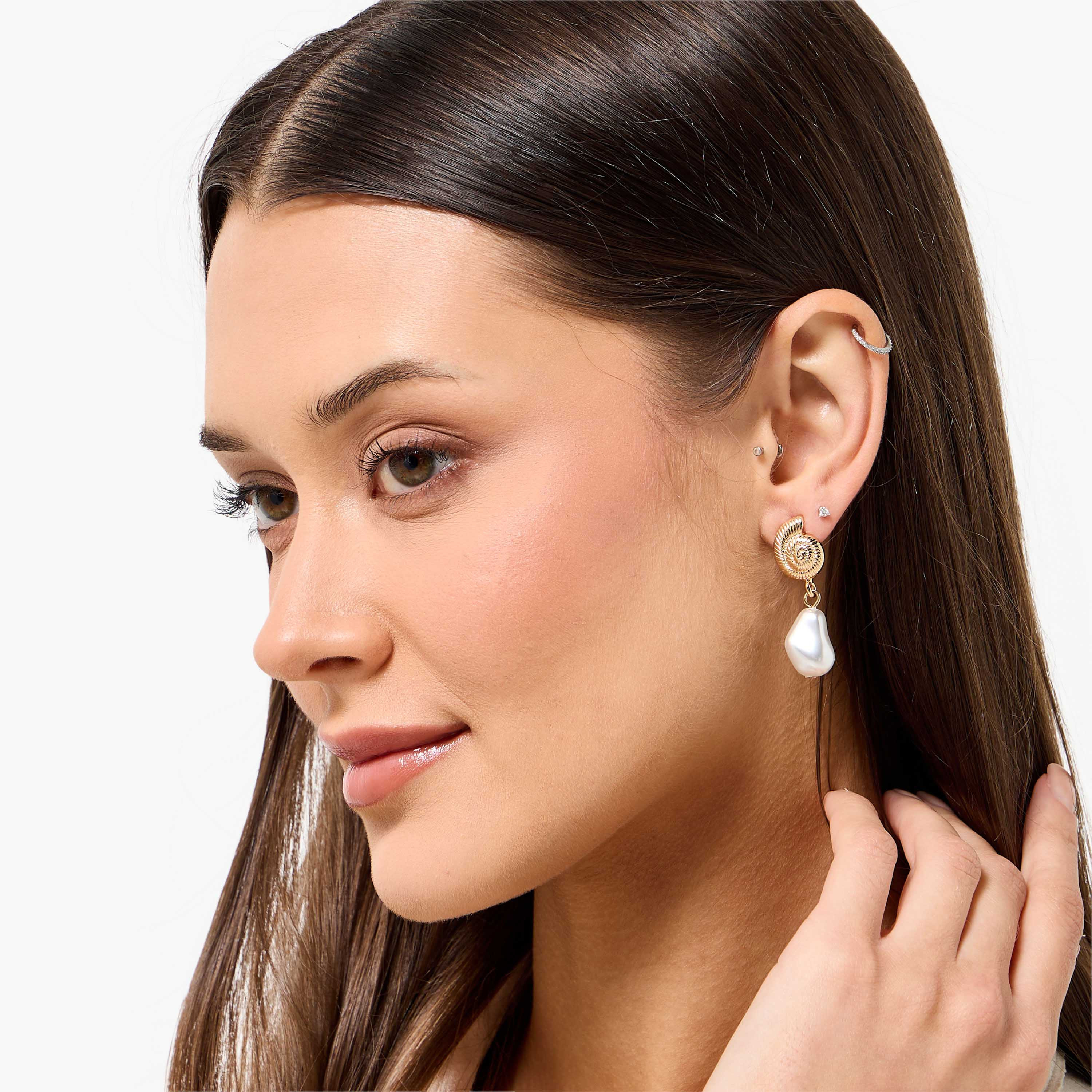 Pearl Drop Earrings with Pushback Closure-women-watchesandjewellery-jewellery-earrings-image-2