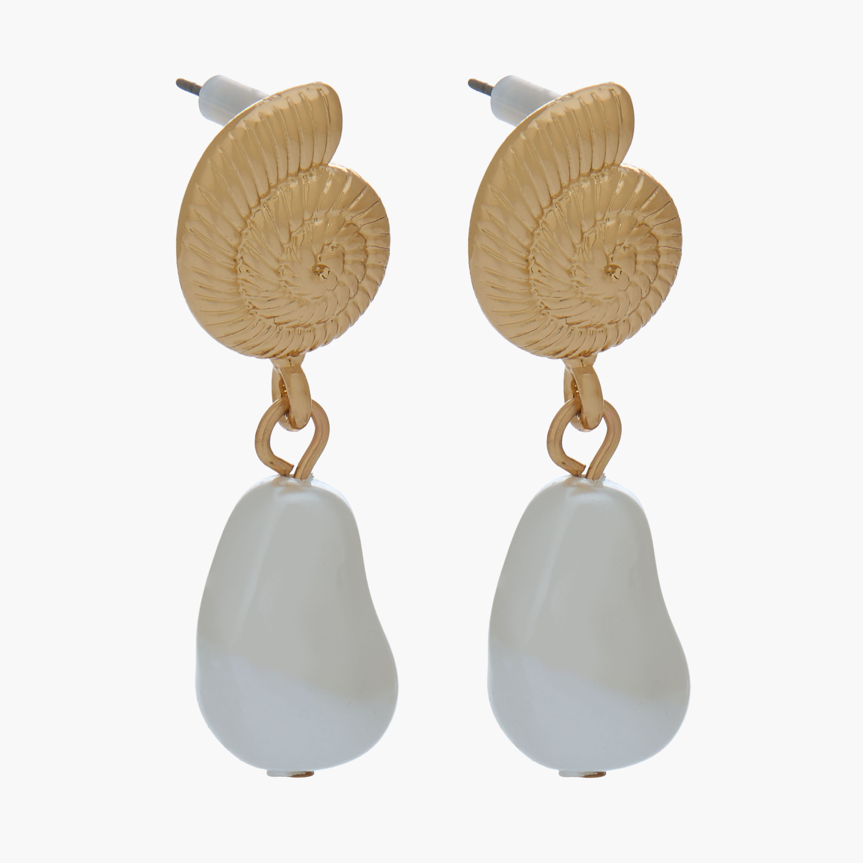 Pearl Drop Earrings with Pushback Closure-women-watchesandjewellery-jewellery-earrings-image-3