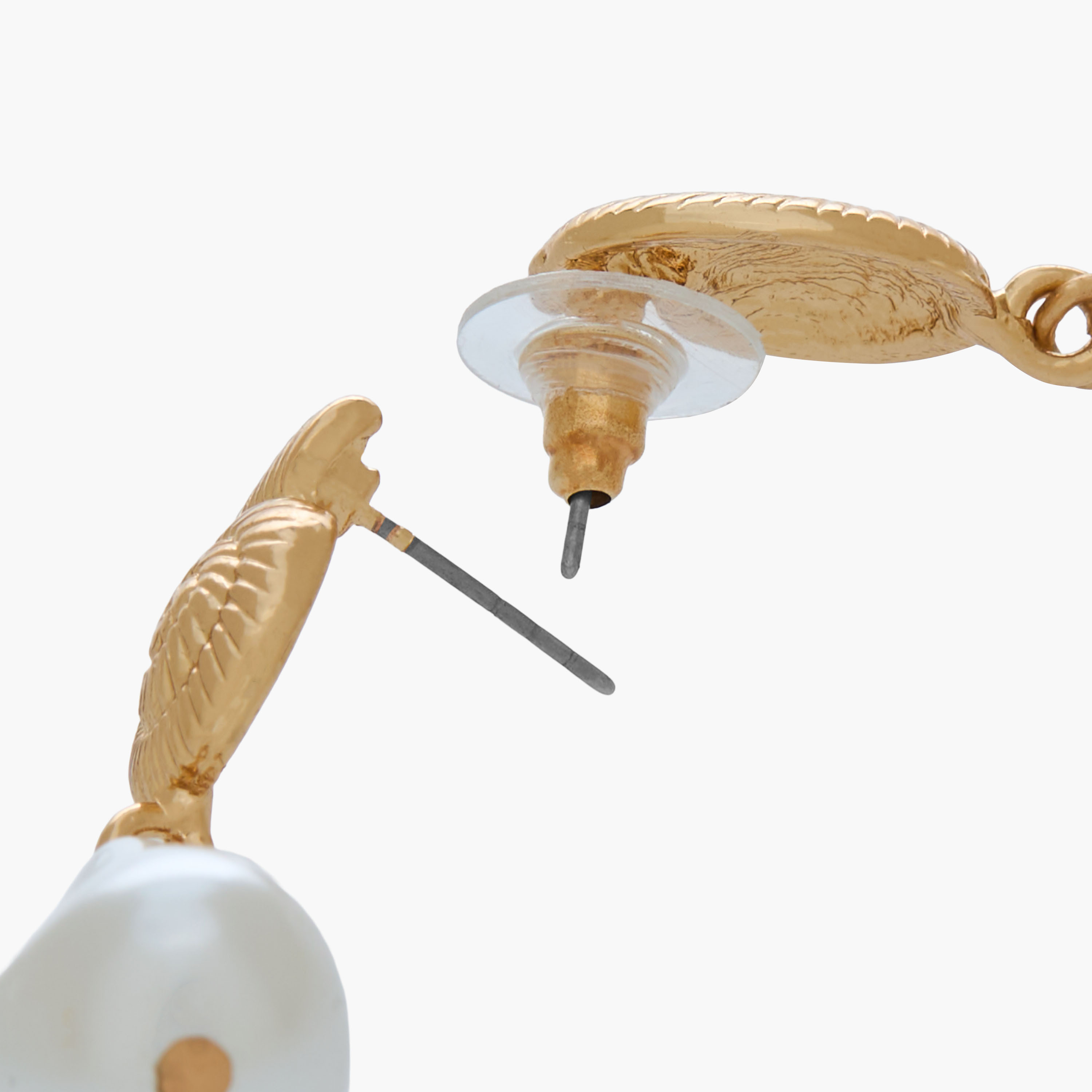 Pearl Drop Earrings with Pushback Closure-women-watchesandjewellery-jewellery-earrings-image-5