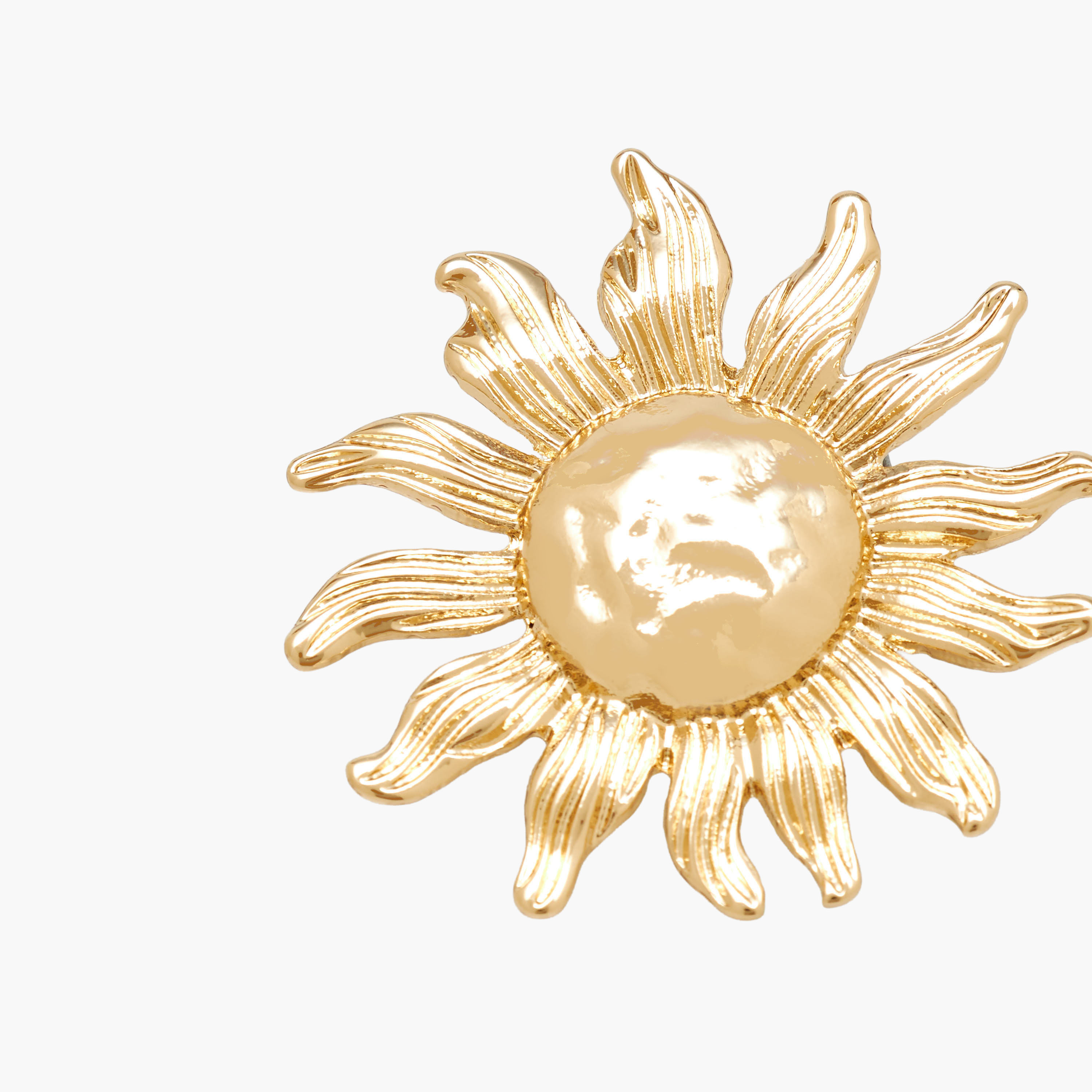 Gold Tone Sun Stud Earrings with Pushback Closure-women-watchesandjewellery-jewellery-earrings-image-4