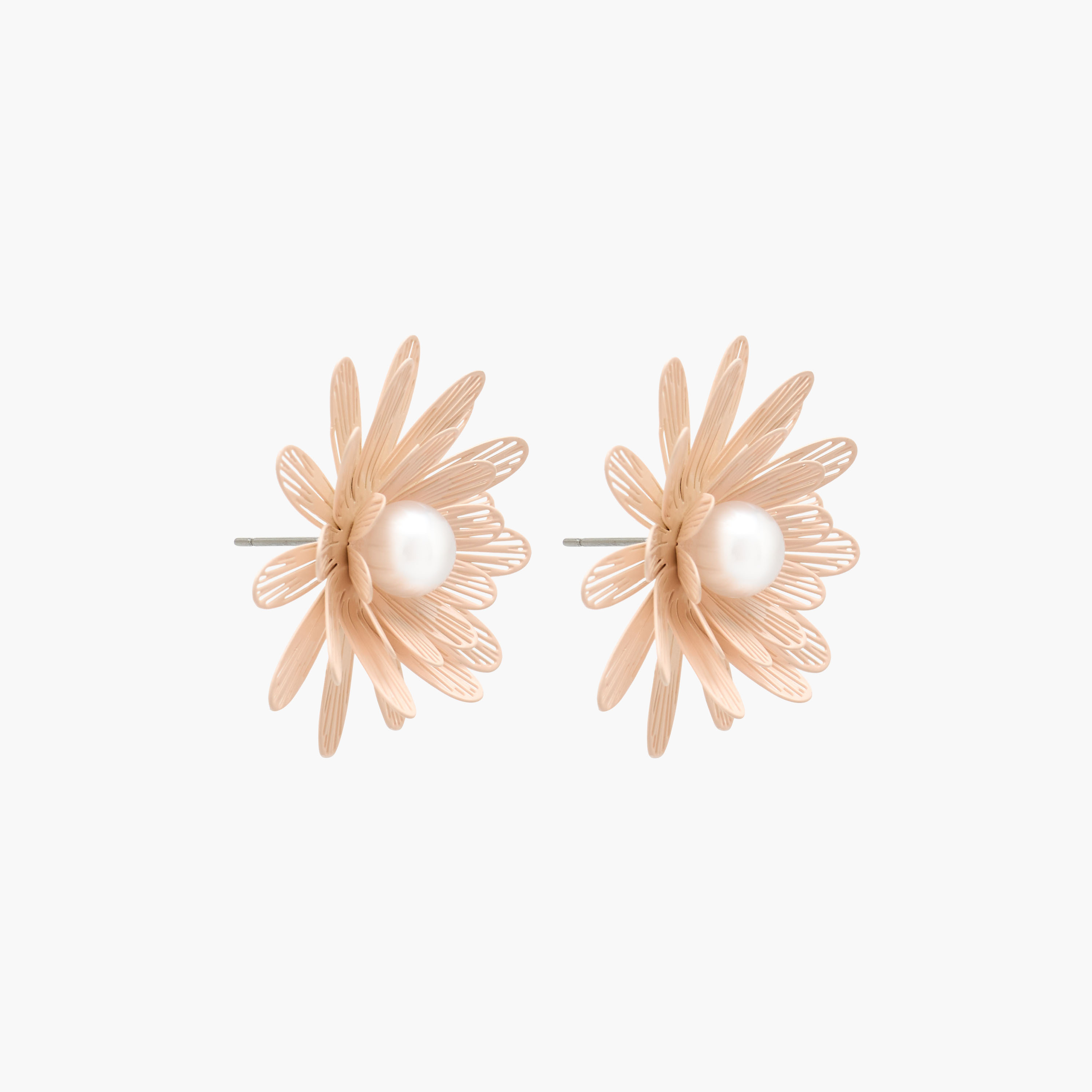 Floral Pearl Embellished Earrings with Pushback Closure-women-watchesandjewellery-jewellery-earrings-image-3
