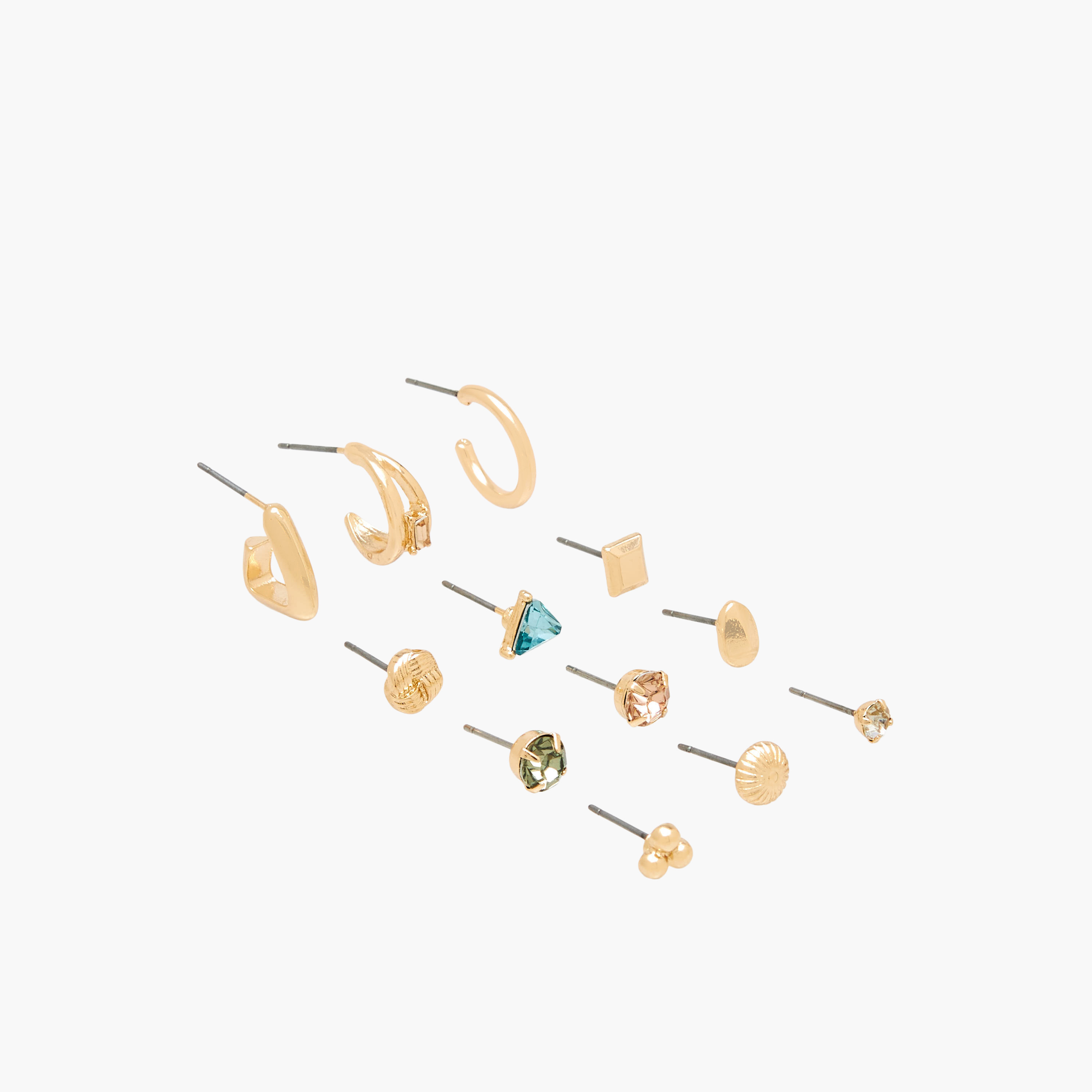 Pack of 12 Gold Tone Assorted Earrings with Pushback Closure-women-watchesandjewellery-jewellery-earrings-image-3
