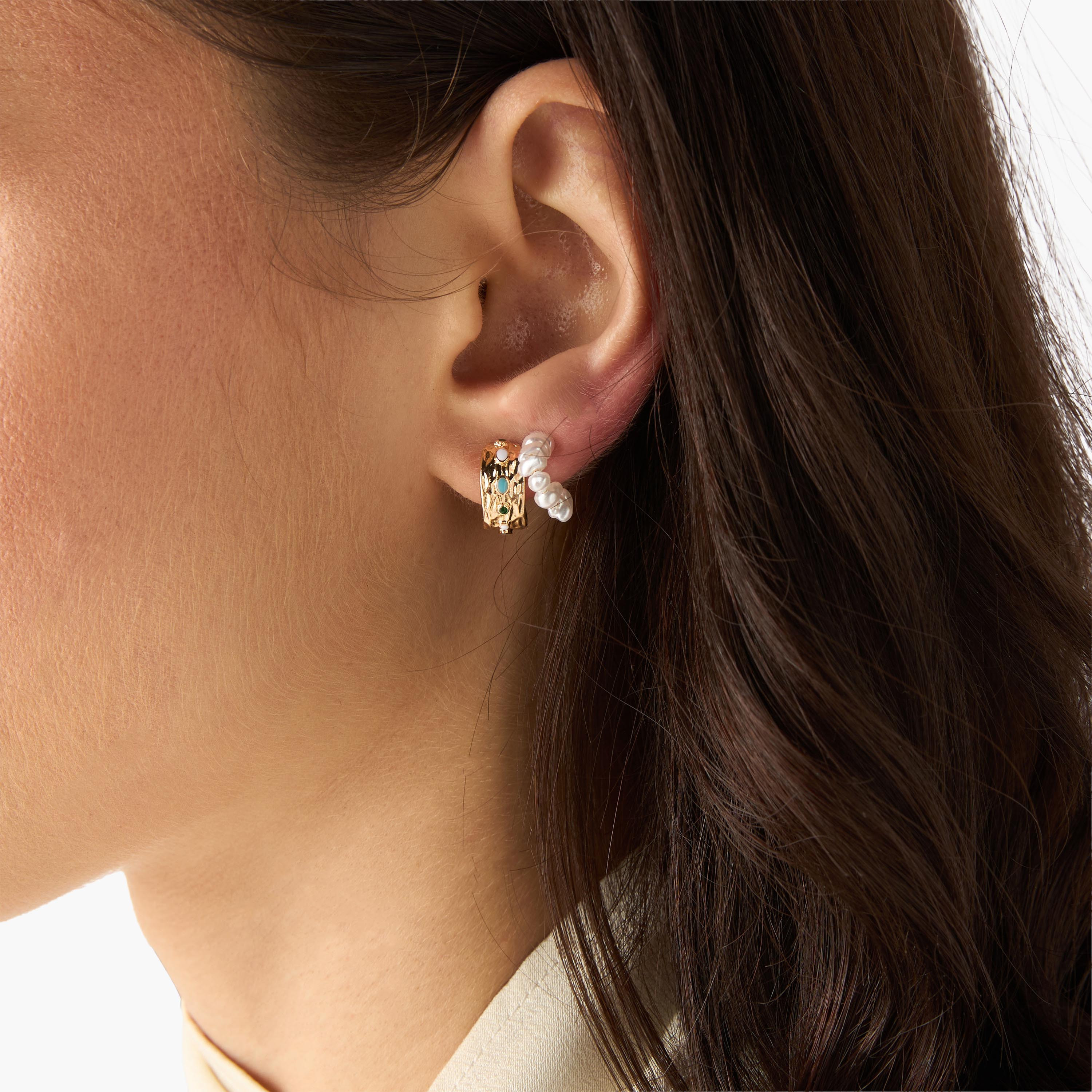 Pack of 12 Gold Tone Embellished Earrings with Pushback Closure-women-watchesandjewellery-jewellery-earrings-image-2