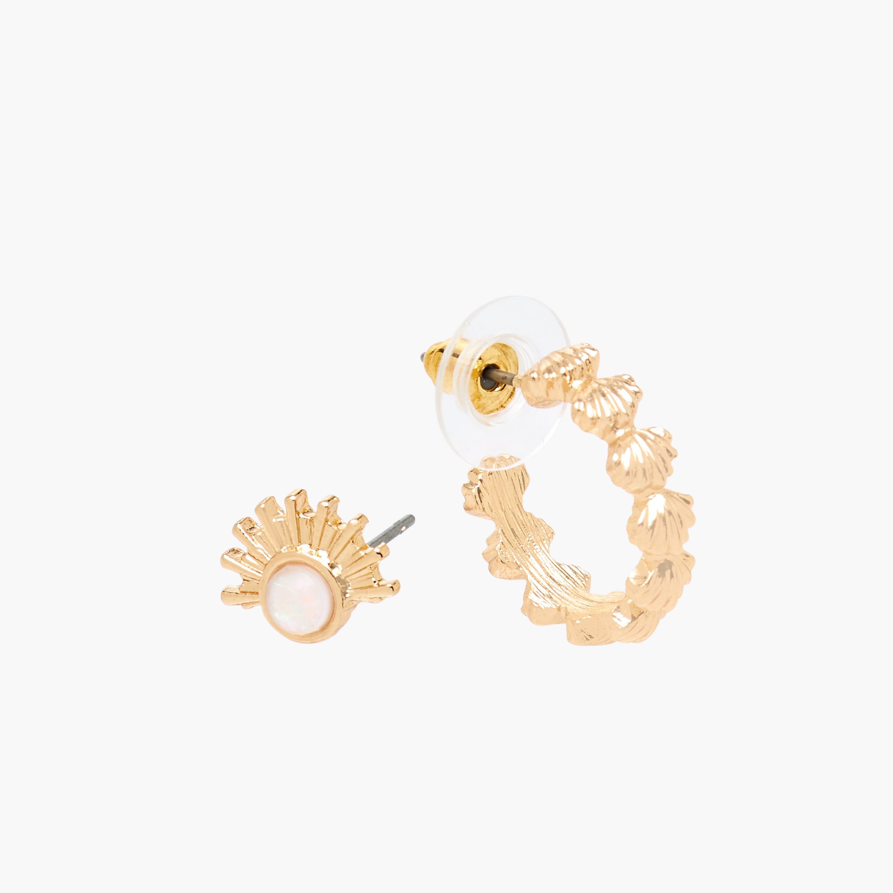 Pack of 12 Gold Tone Embellished Earrings with Pushback Closure-women-watchesandjewellery-jewellery-earrings-image-5