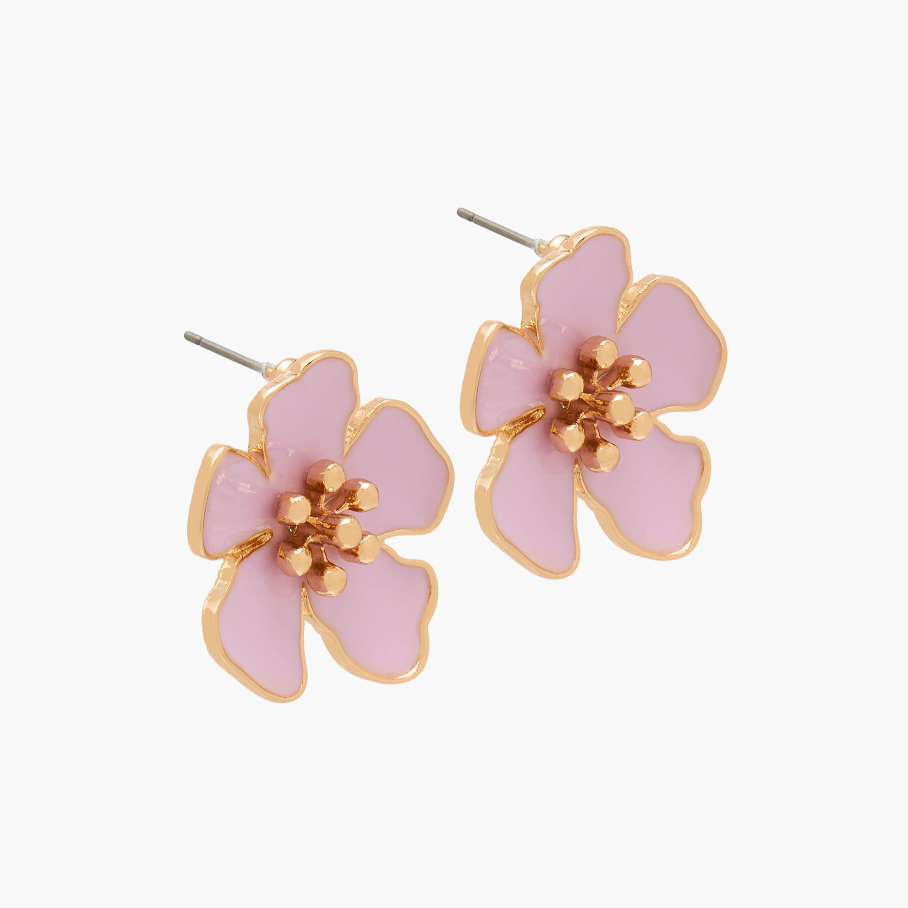 Pack of 2 Enamel Floral Embellished Stud Earrings with Pushback Closure-women-watchesandjewellery-jewellery-earrings-image-3