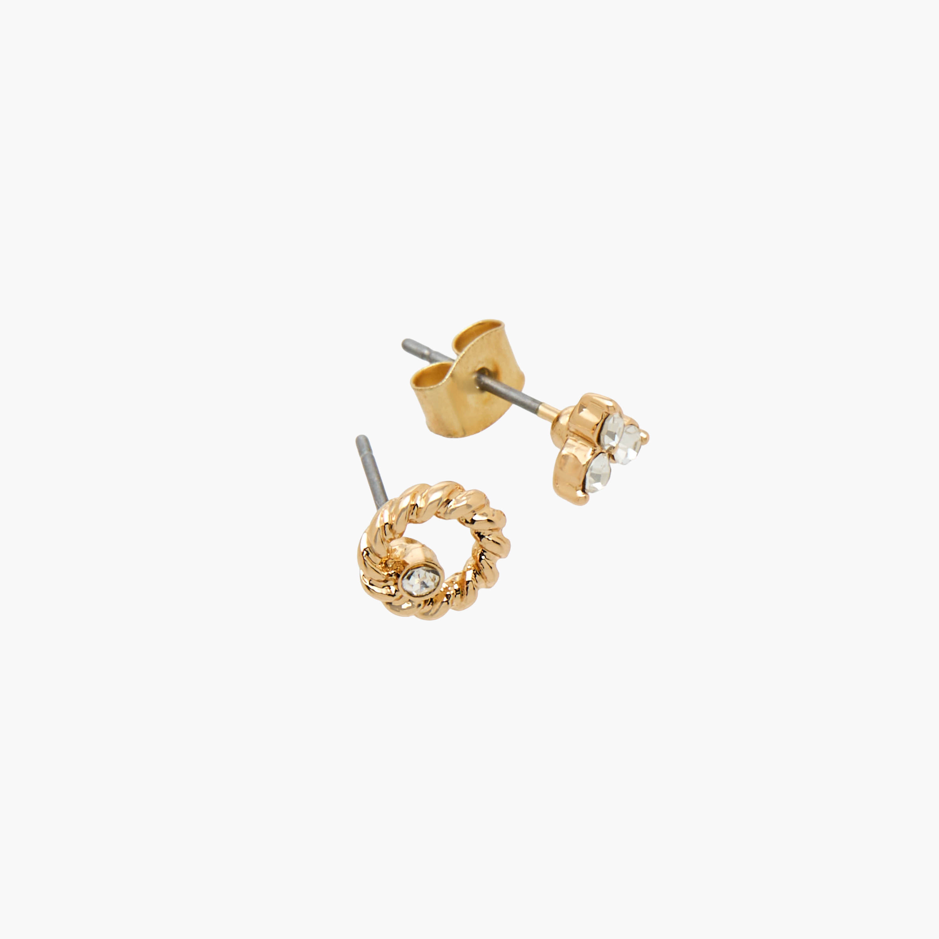 Pack of 9 Gold Tone Assorted Earrings with Pushback Closure-women-watchesandjewellery-jewellery-earrings-image-5