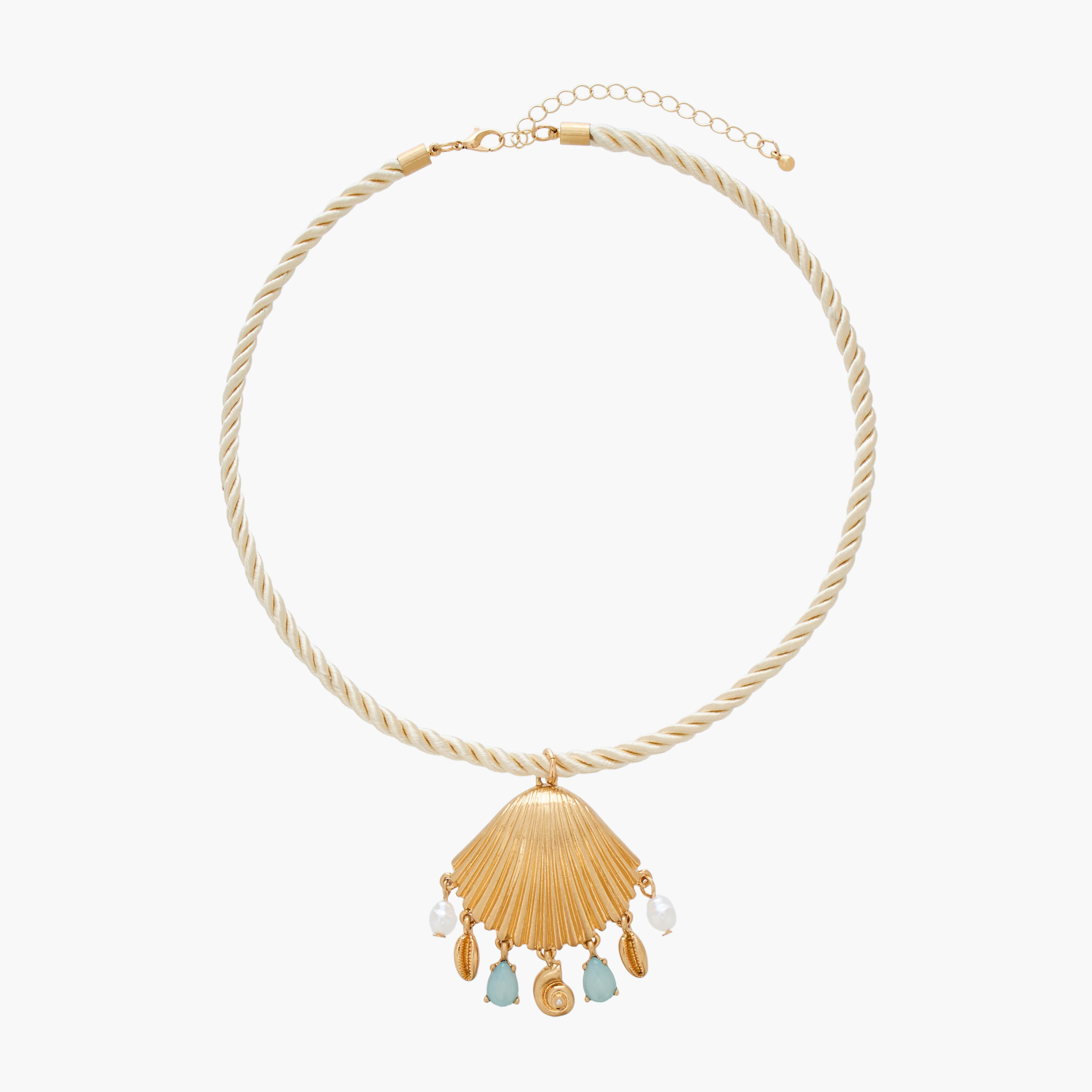 Gold Tone Seashell Pendant Necklace-women-watchesandjewellery-jewellery-necklacesandpendants-image-1