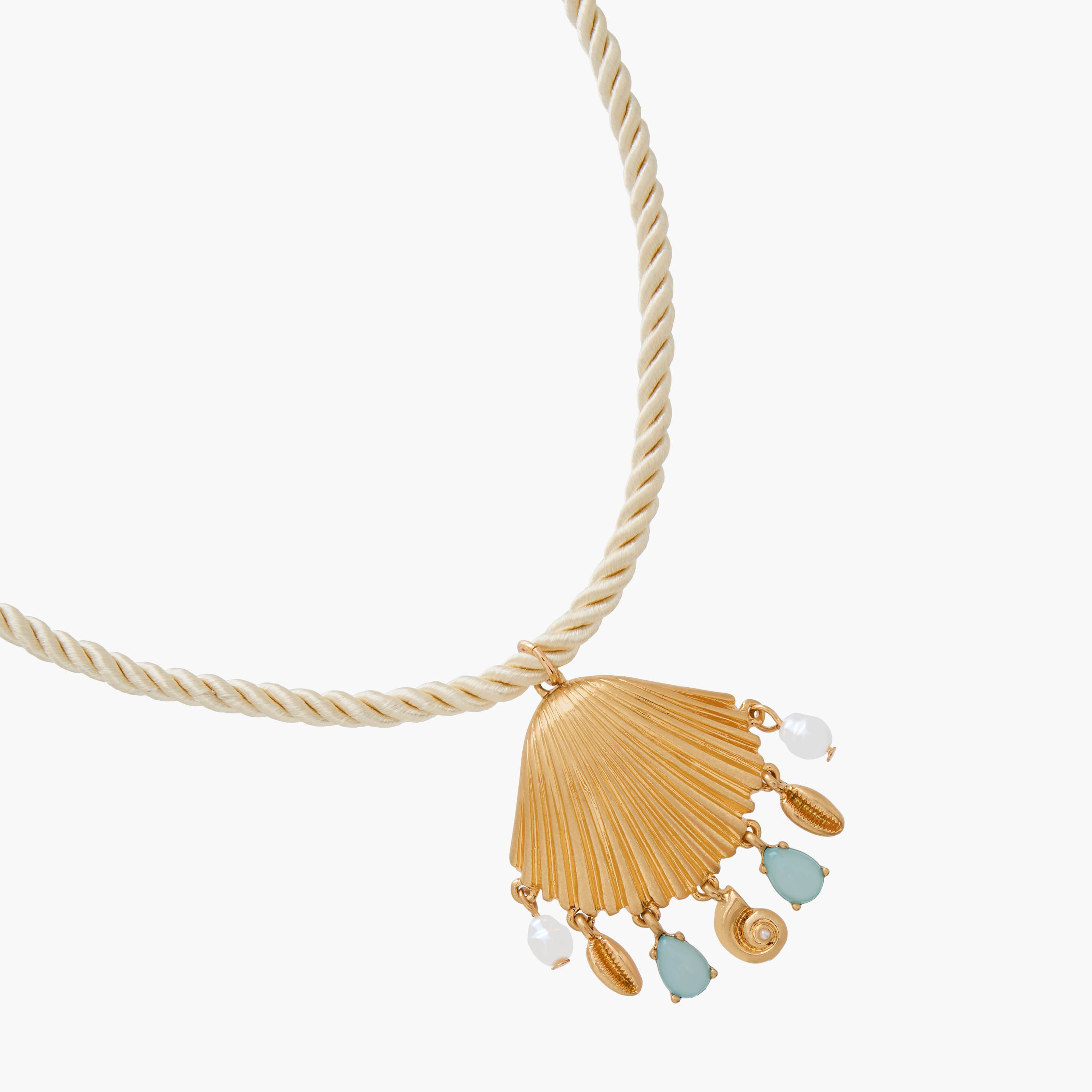 Gold Tone Seashell Pendant Necklace-women-watchesandjewellery-jewellery-necklacesandpendants-image-3