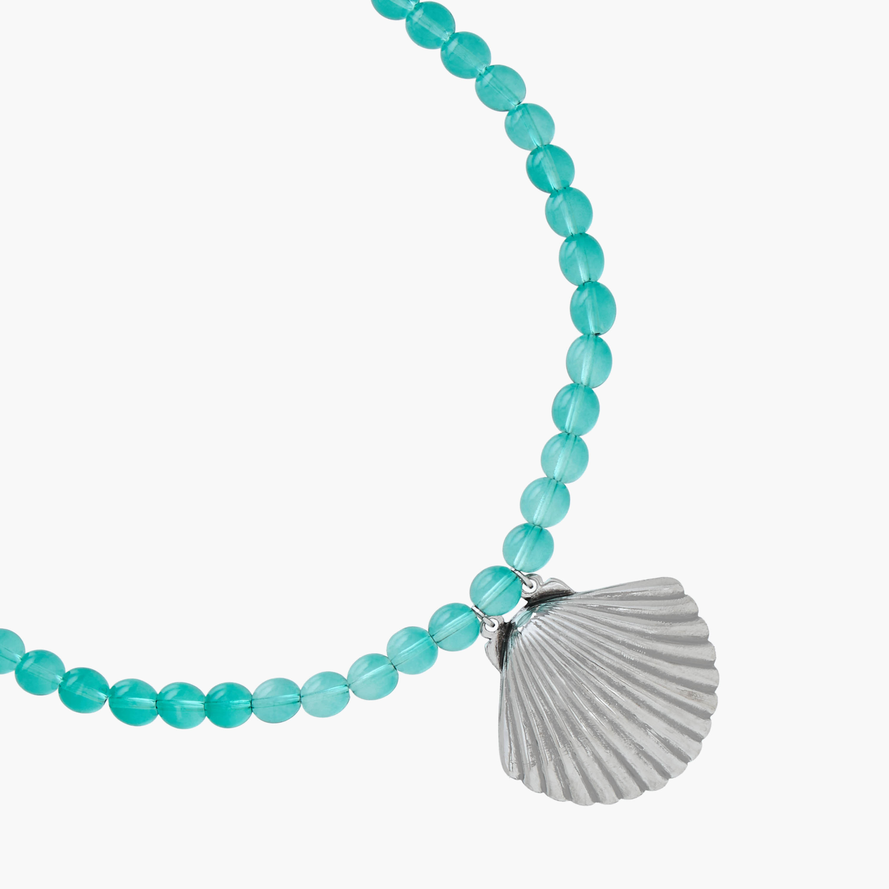 عقد خرز بدلاية صدفة فضية اللون-women-watchesandjewellery-jewellery-necklacesandpendants-image-3