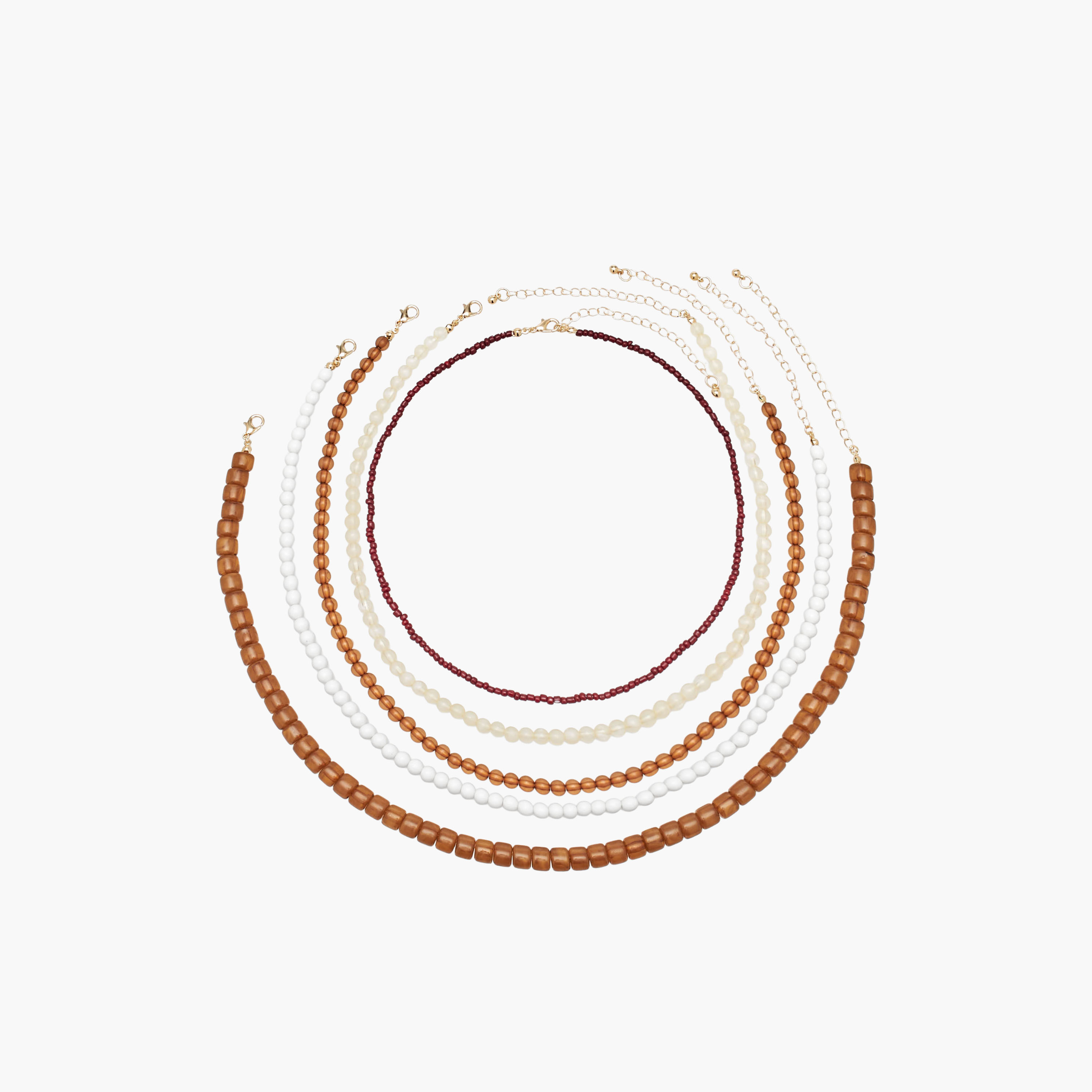 طقم من 5 - قلادة خرز-women-watchesandjewellery-jewellery-necklacesandpendants-image-1