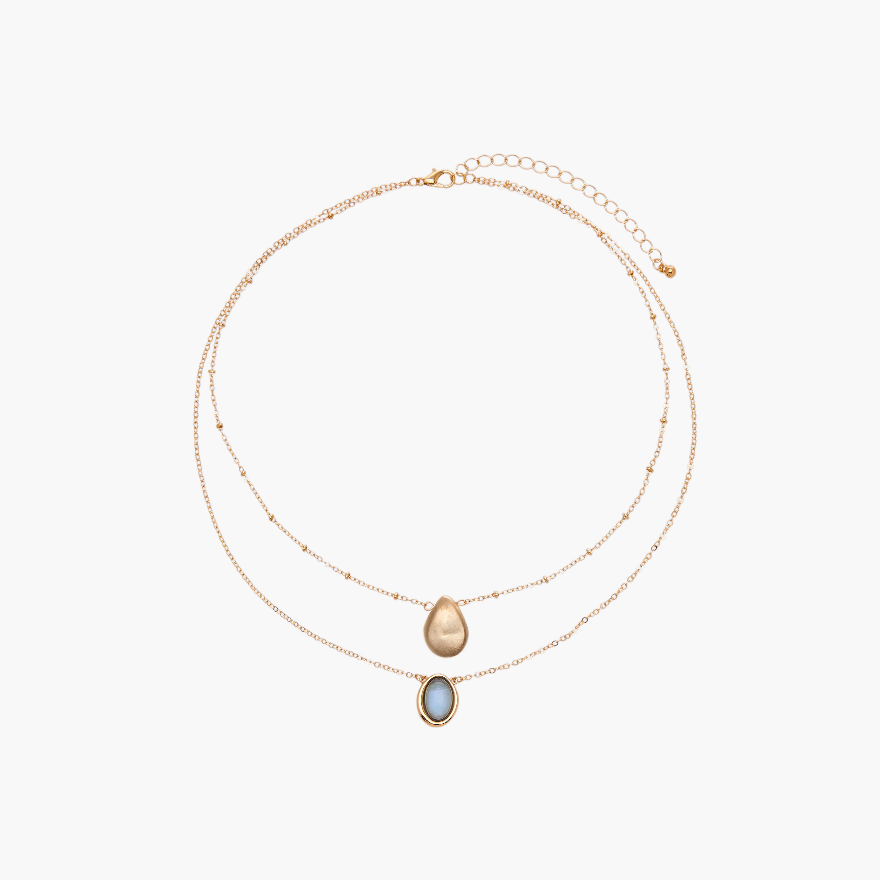 عقد متعدد الطبقات بلون ذهبي ودلايّة-women-watchesandjewellery-jewellery-necklacesandpendants-image-1