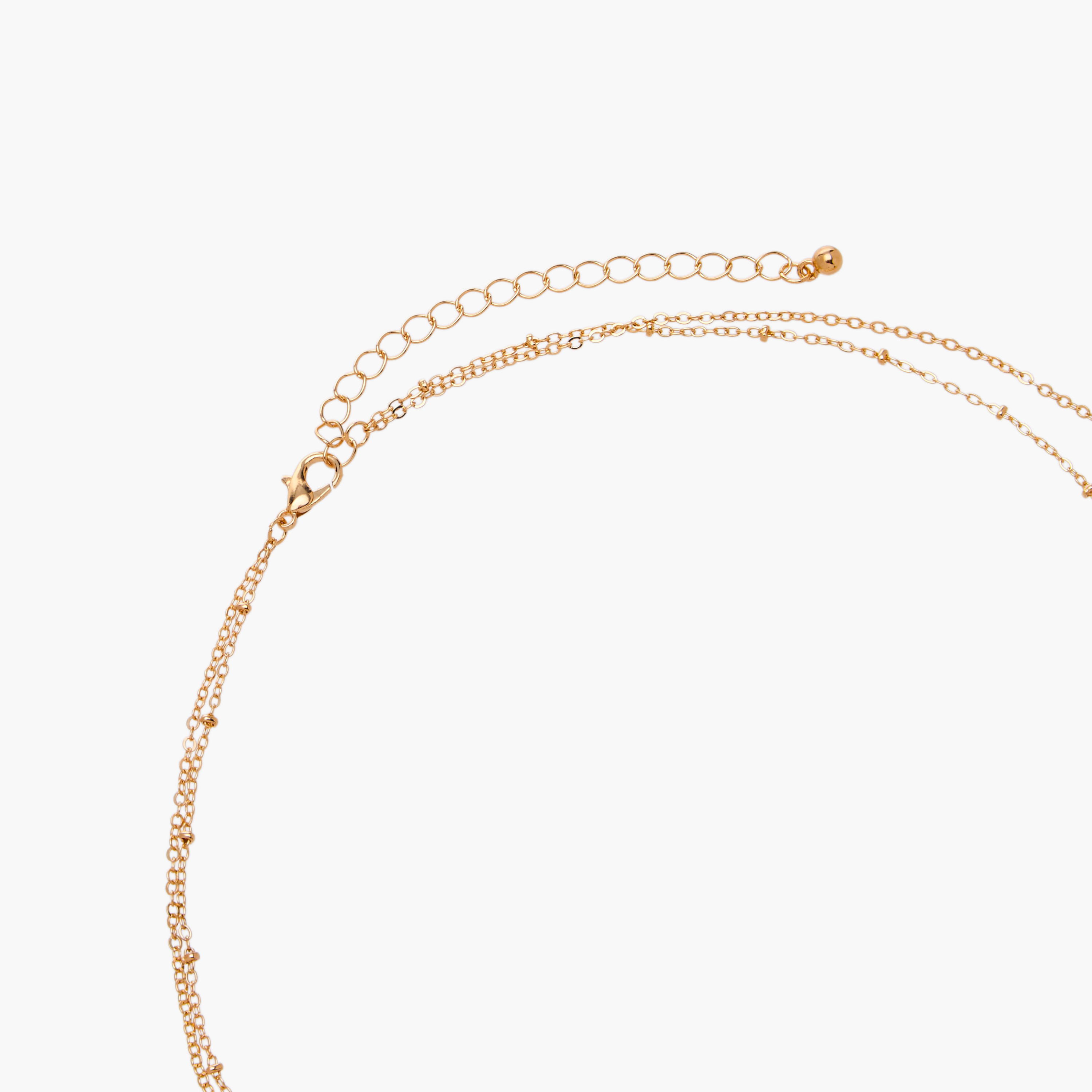 عقد متعدد الطبقات بلون ذهبي ودلايّة-women-watchesandjewellery-jewellery-necklacesandpendants-image-4