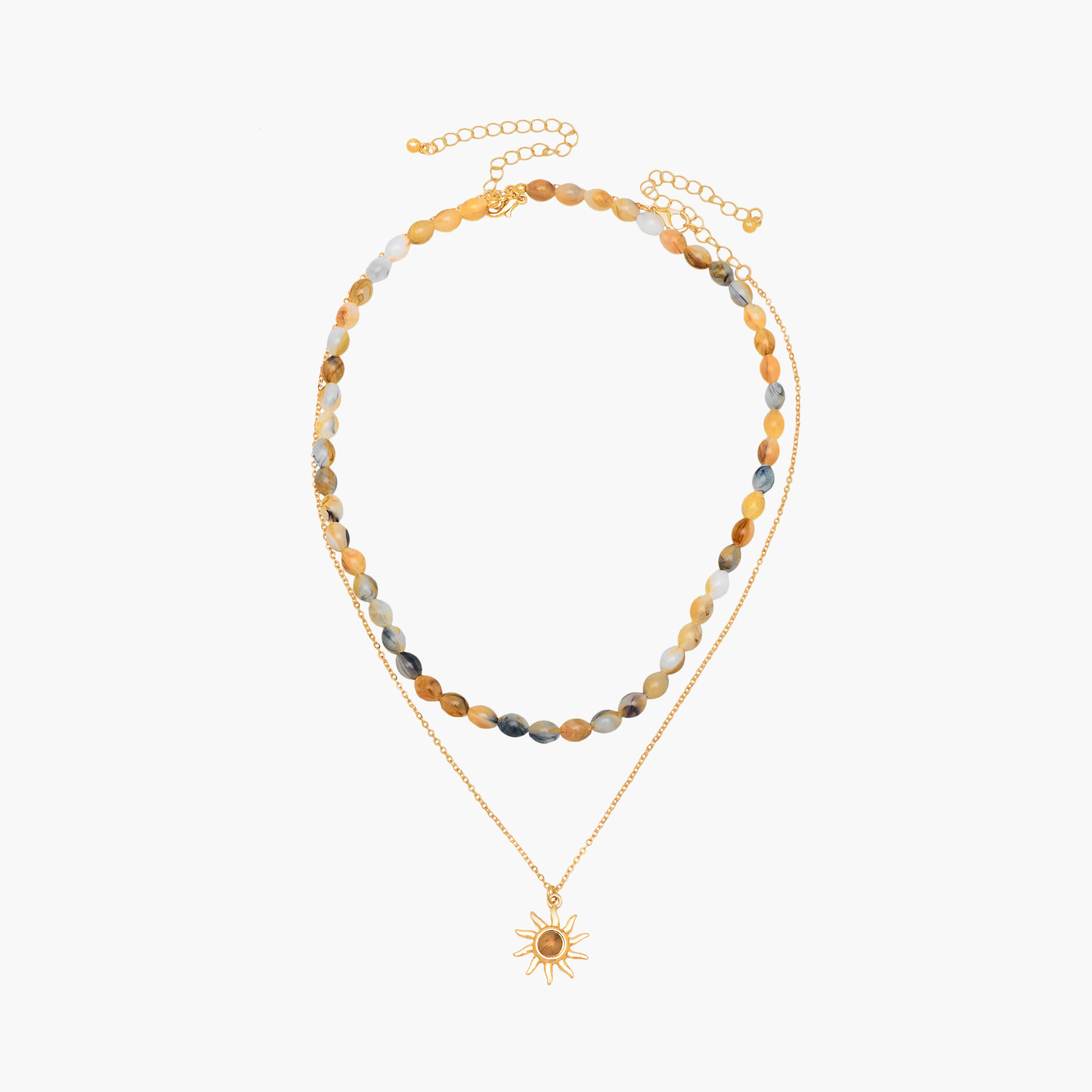 عقد متنوع ميتالك طقم من قطعتين-women-watchesandjewellery-jewellery-necklacesandpendants-image-1