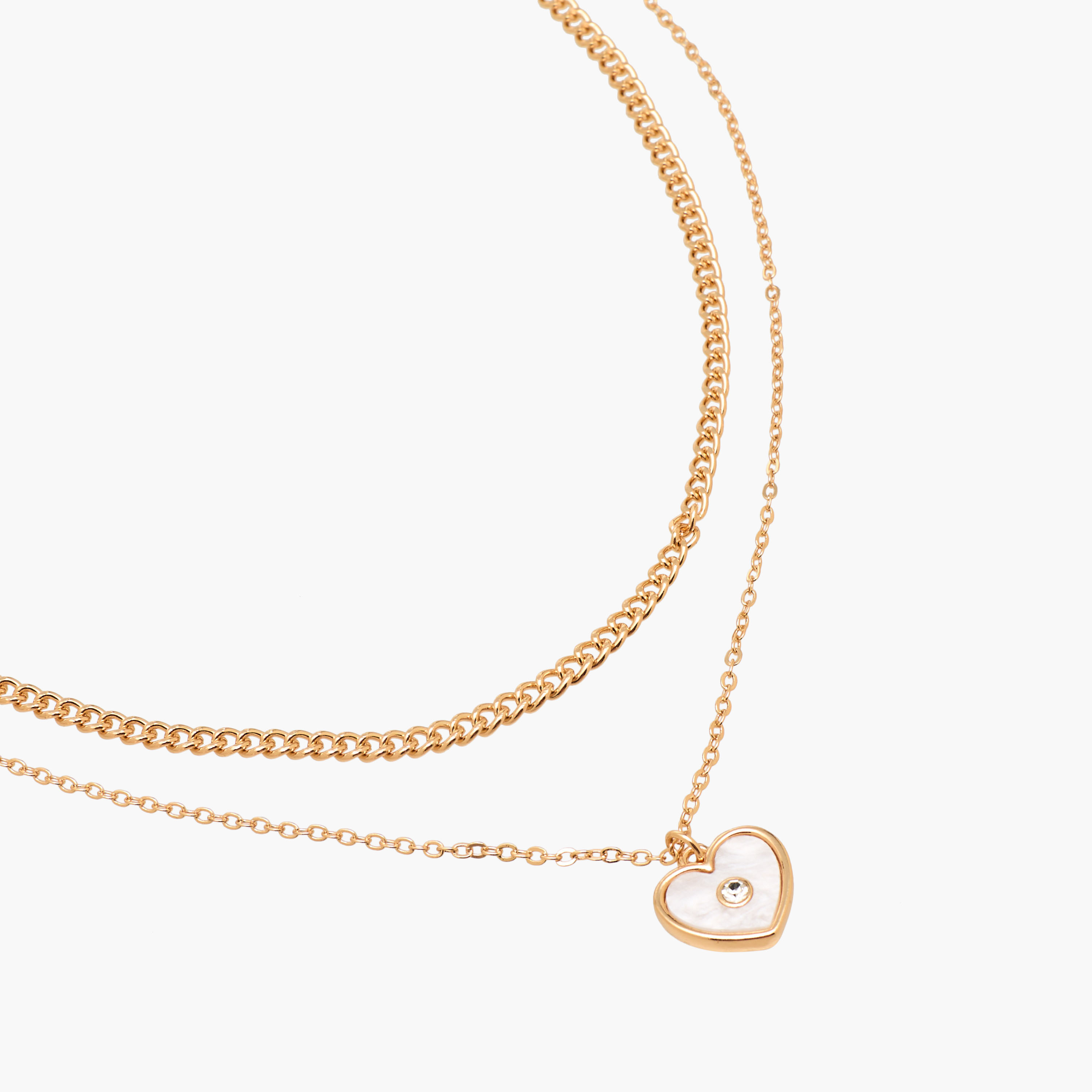 Gold Tone Layered Pendant Necklace-women-watchesandjewellery-jewellery-necklacesandpendants-image-3