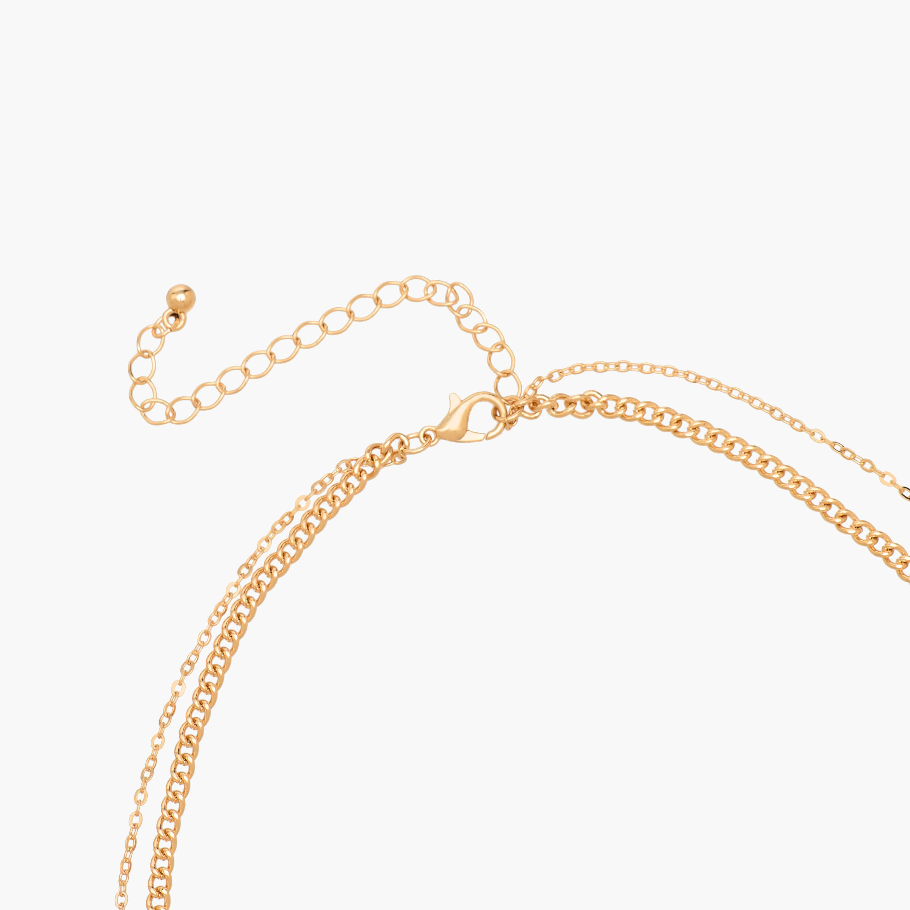 Gold Tone Layered Pendant Necklace-women-watchesandjewellery-jewellery-necklacesandpendants-image-5