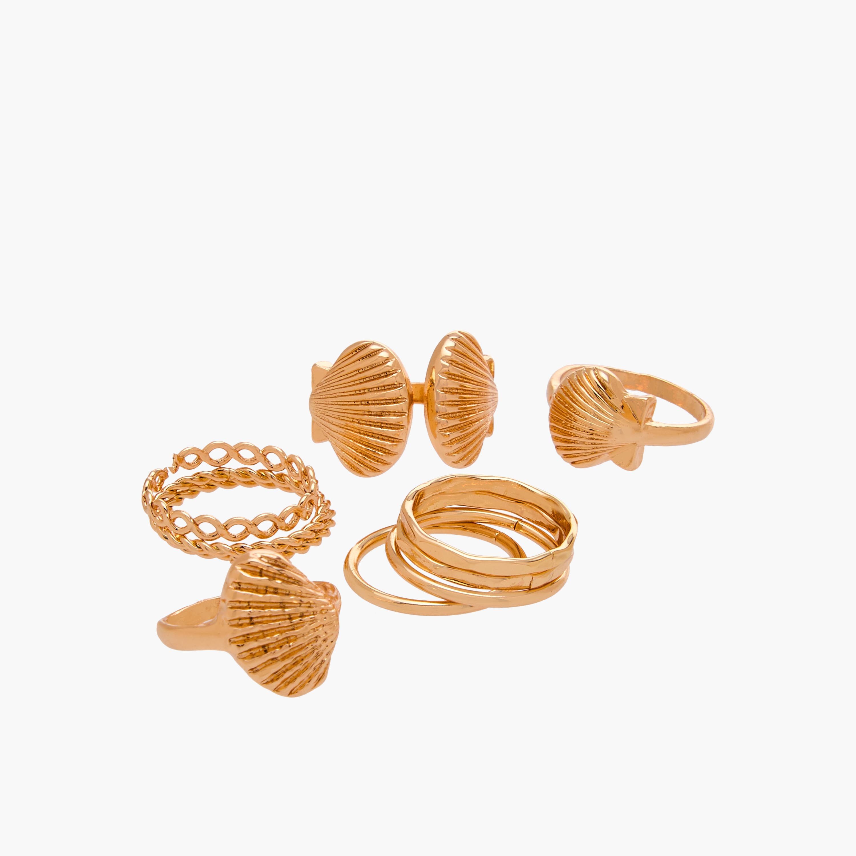 Pack of 10 Assorted Gold Tone Ring-women-watchesandjewellery-jewellery-rings-image-3