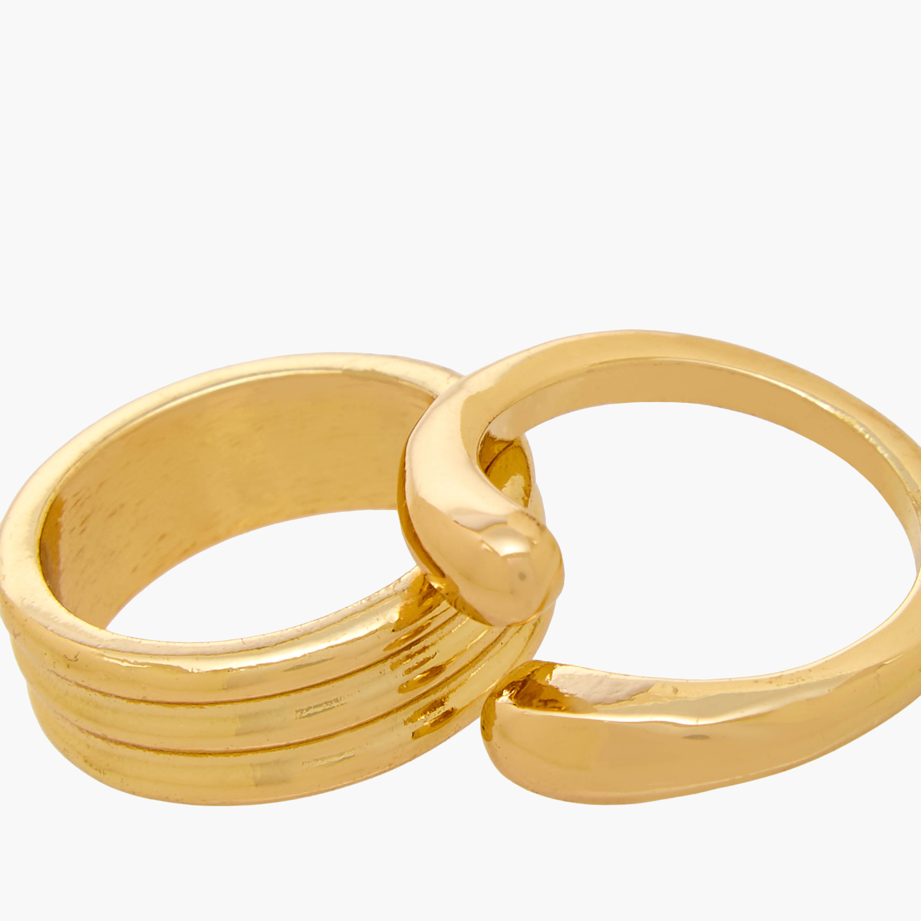 Pack of 5 Gold Tone Ring-women-watchesandjewellery-jewellery-rings-image-4