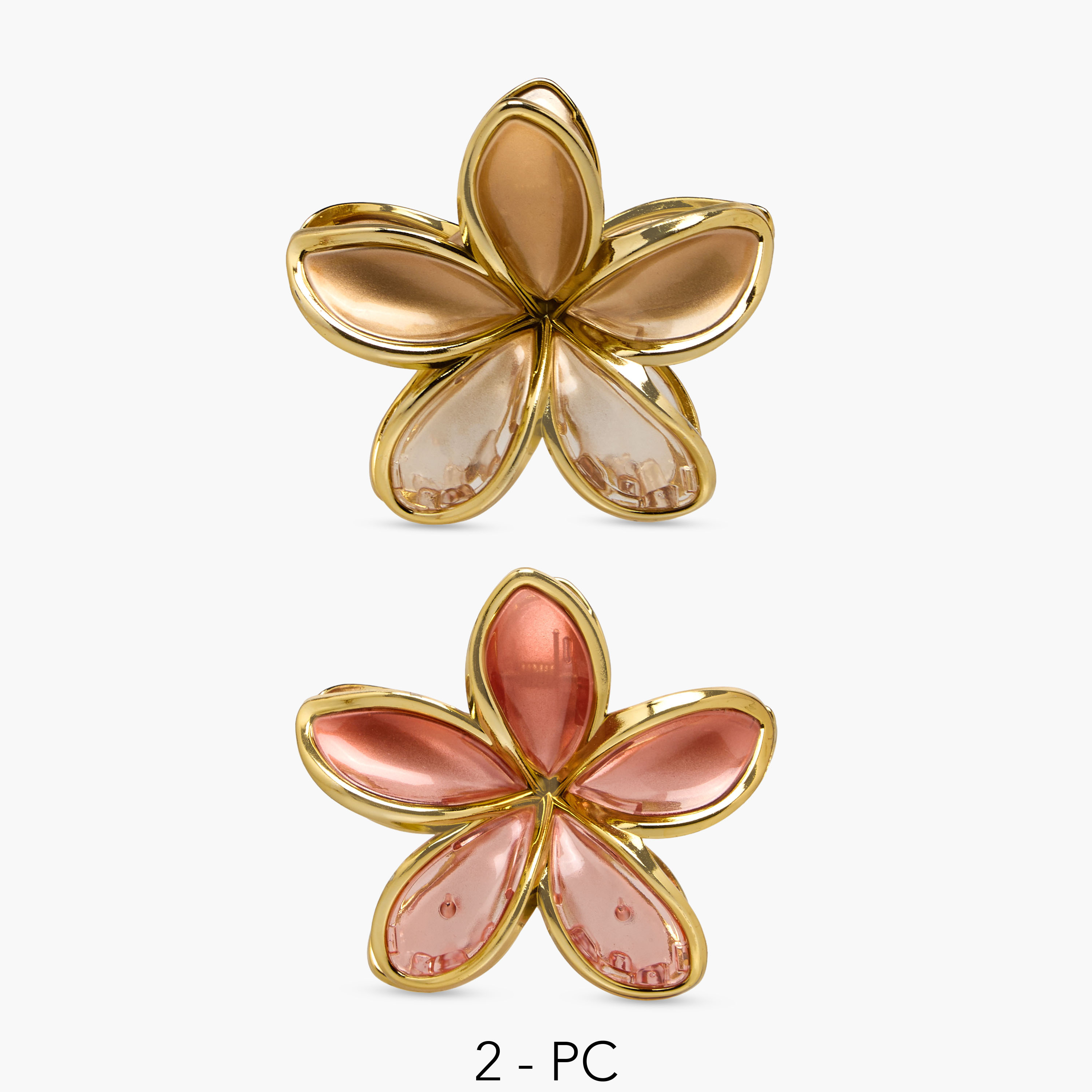 طقم من 2 - مشبك شعر بتصميم ميتاليك-women-hairaccessories-clamps-image-1
