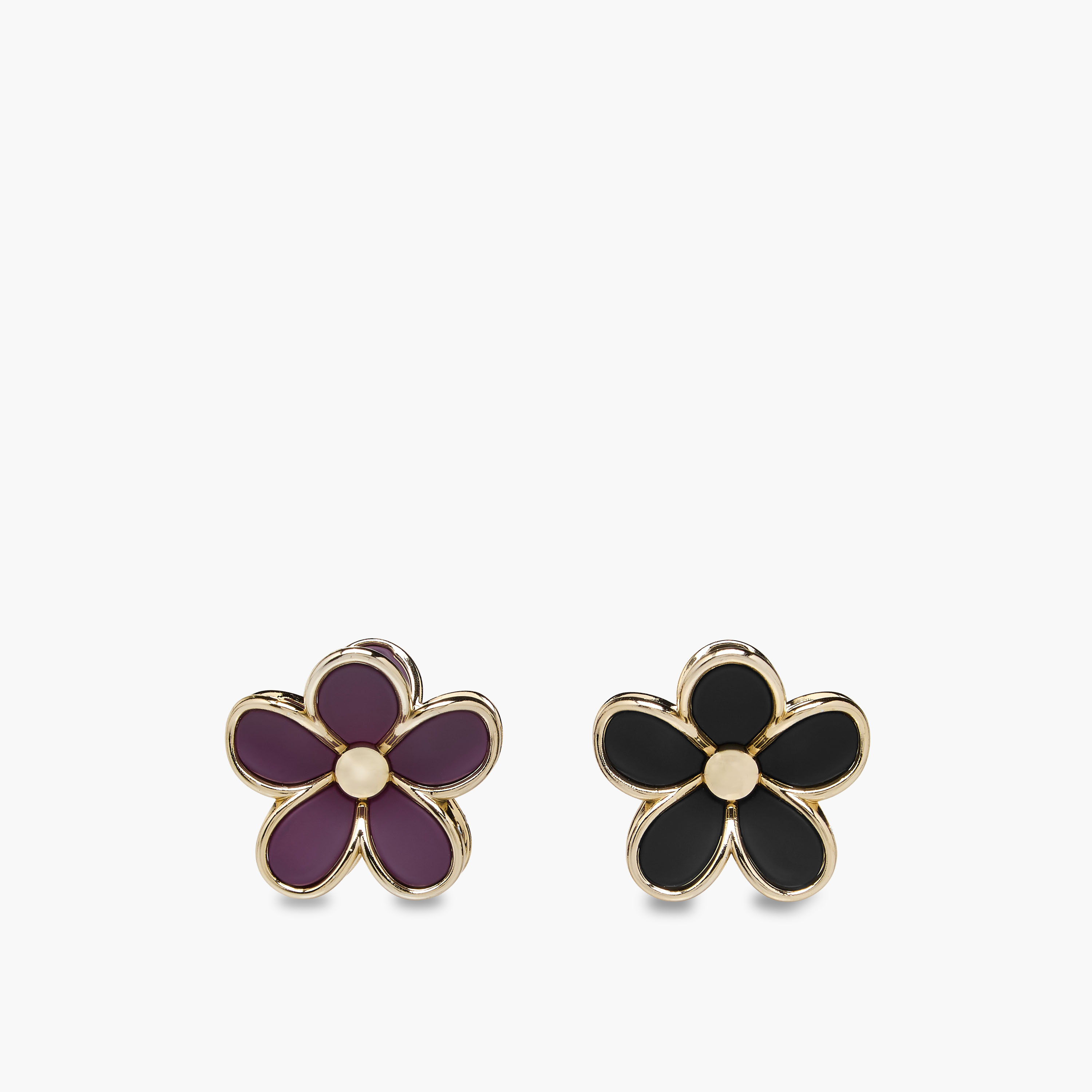 Pack of 6 Floral Hair Clamp with Metallic Trim-women-hairaccessories-clamps-image-5
