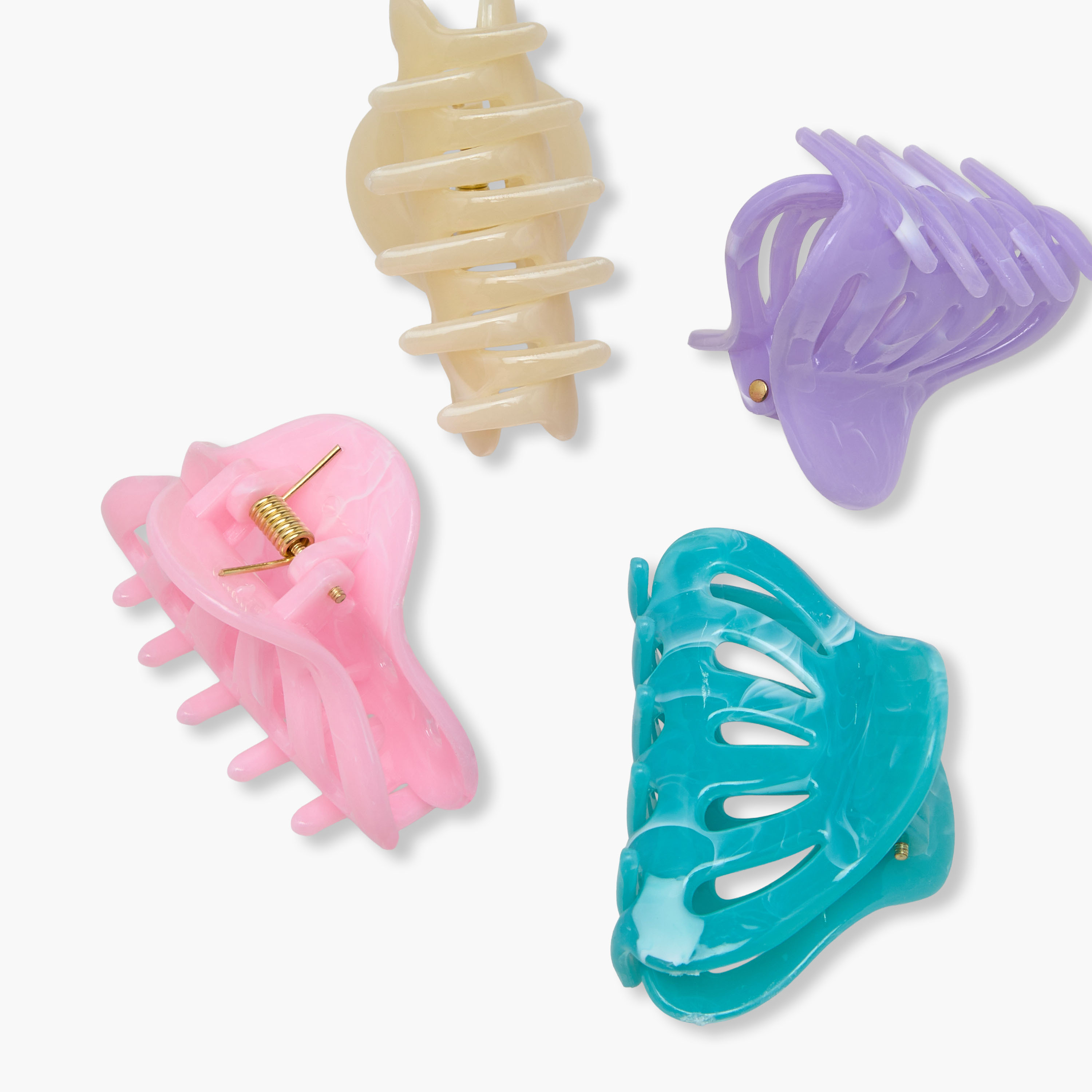 Pack of 4 Curved Shaped Hair Clamps-women-hairaccessories-clamps-image-8