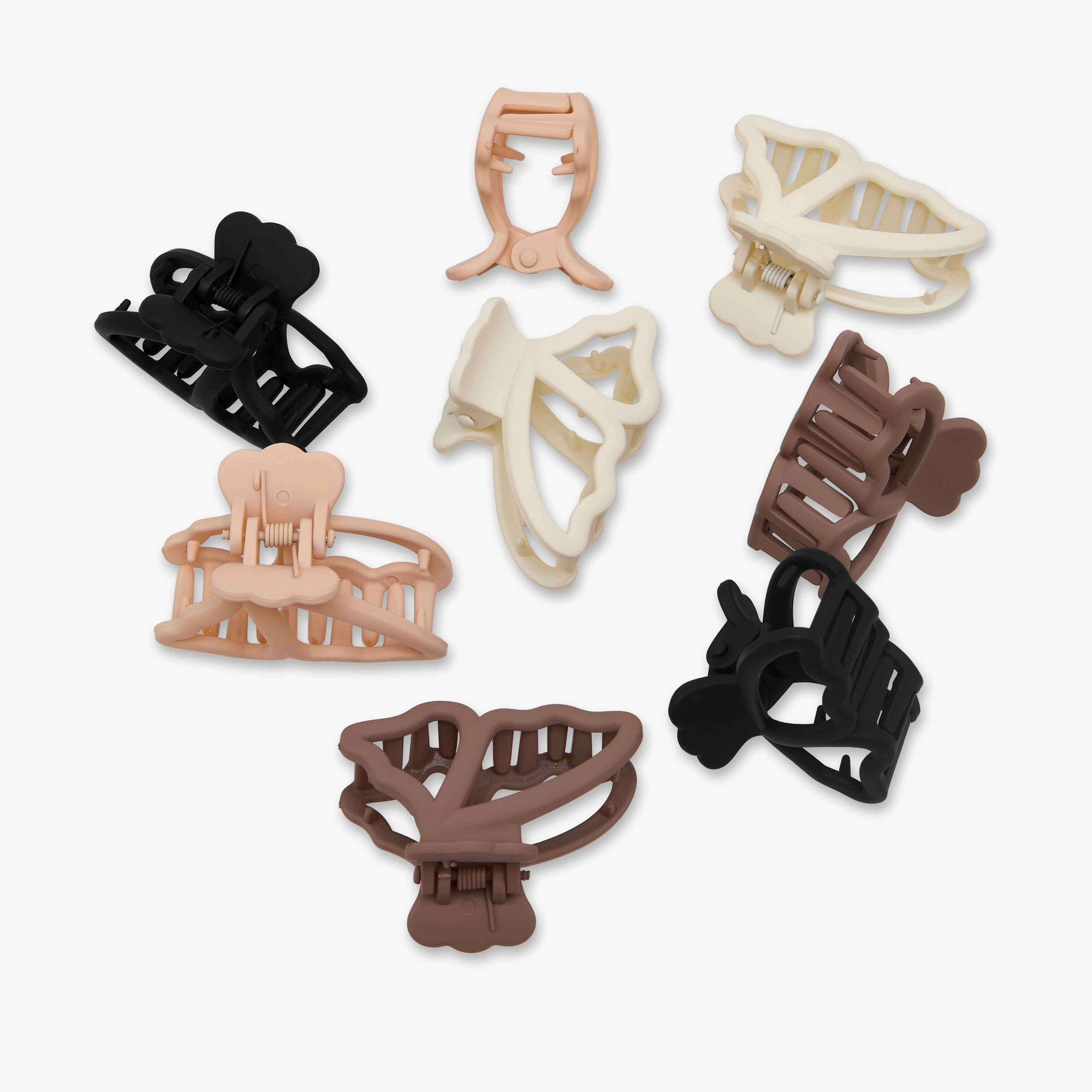 Pack of 8 Butterfly Hair Clamp with Matte Finish-women-hairaccessories-clamps-image-8